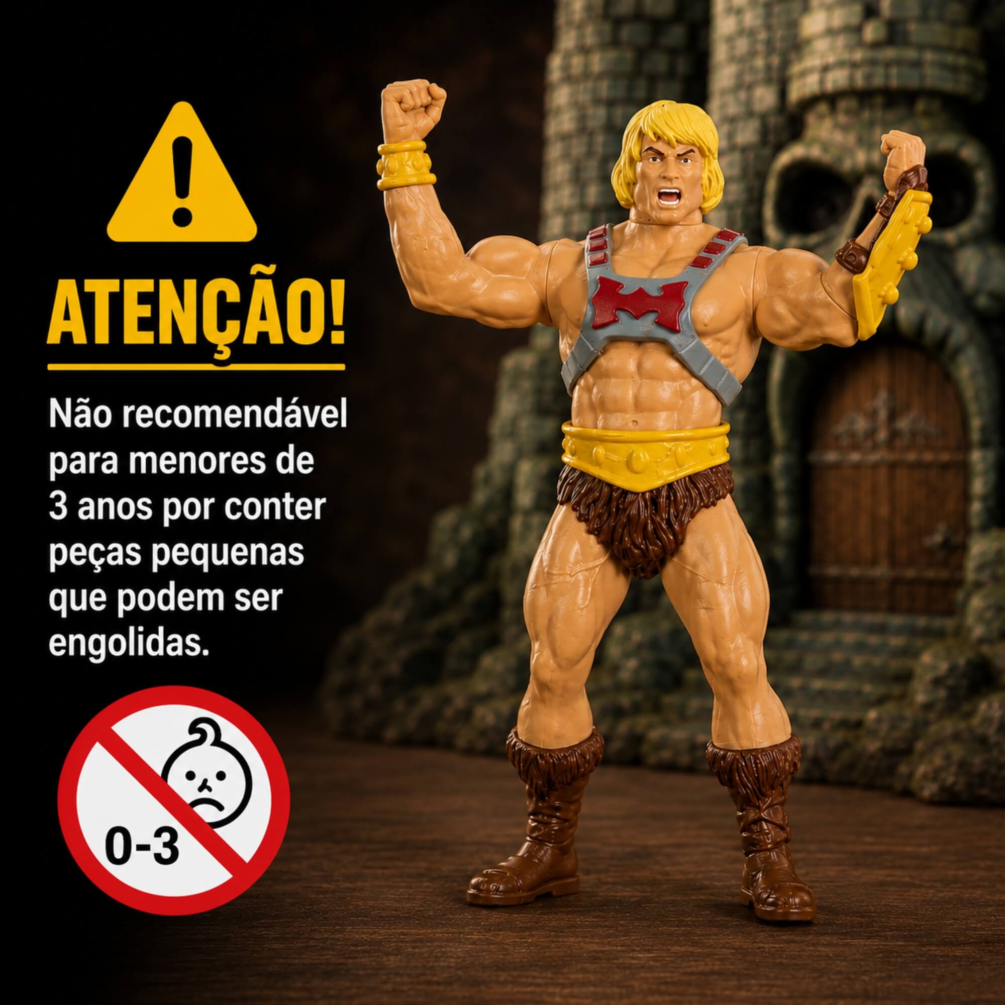 Brinquedo Boneco He-Man Master Of The Universe Revelation 45Cm Articulado Mimo Toys - 0980