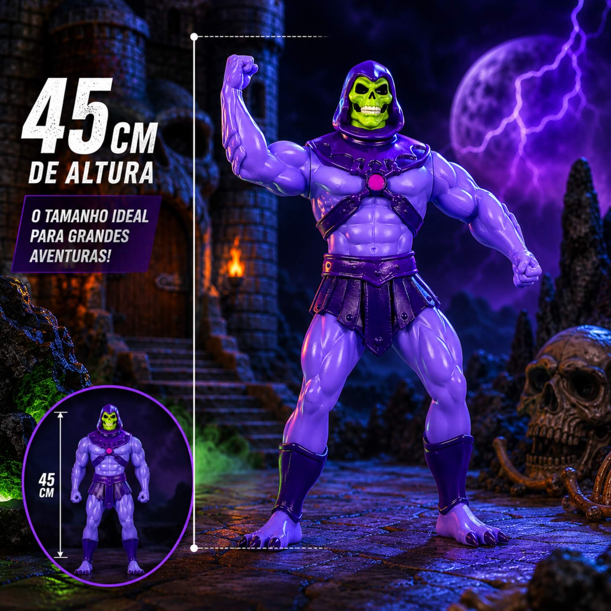 Brinquedo Boneco Esqueleto Revelation Articulado 45Cm +De 3 Anos Mimo Toys - 0981