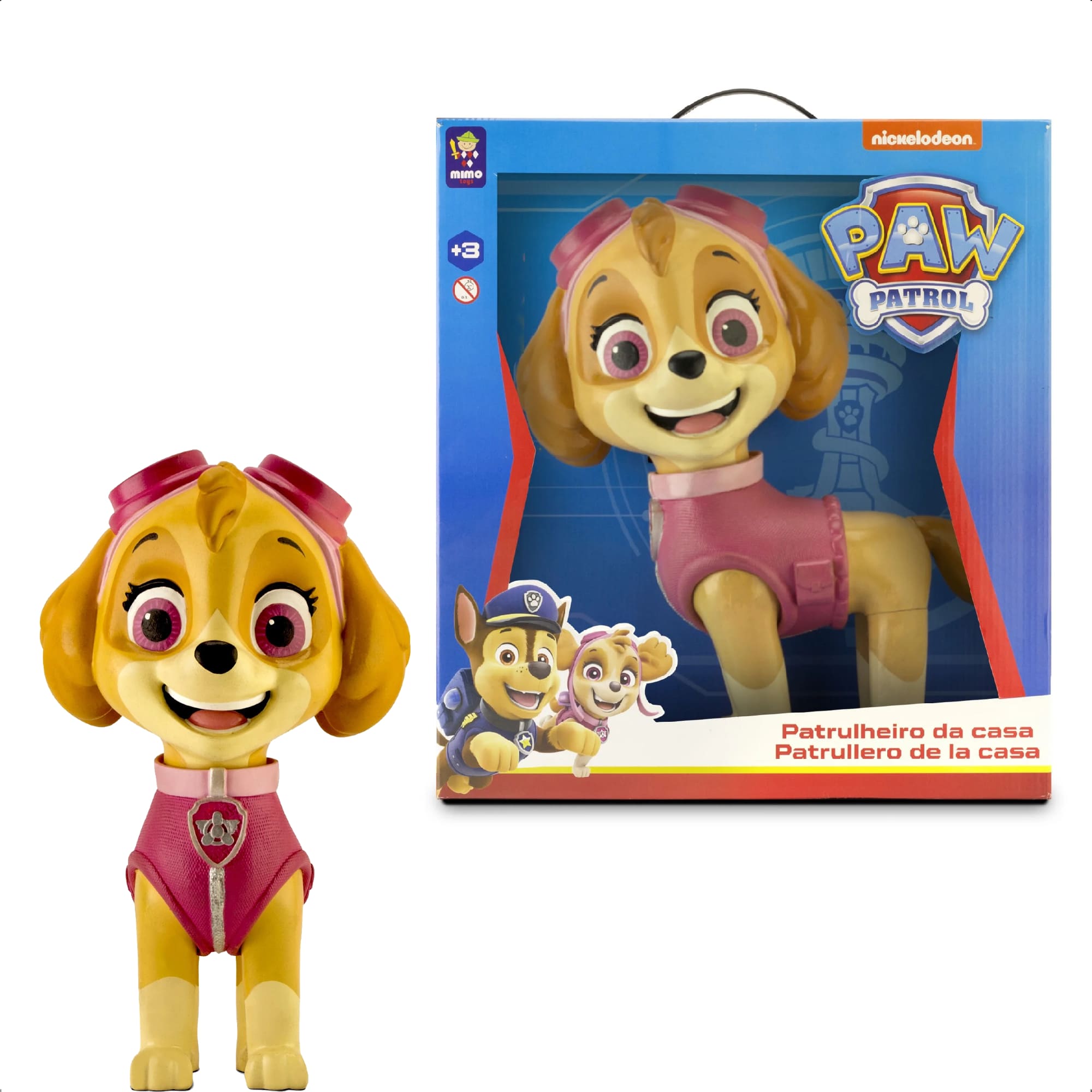 Boneca Skye Gigante 45CM Patrulha Canina Resolução De Problemas Trabalho Em Equipe Mimo Toys 0961