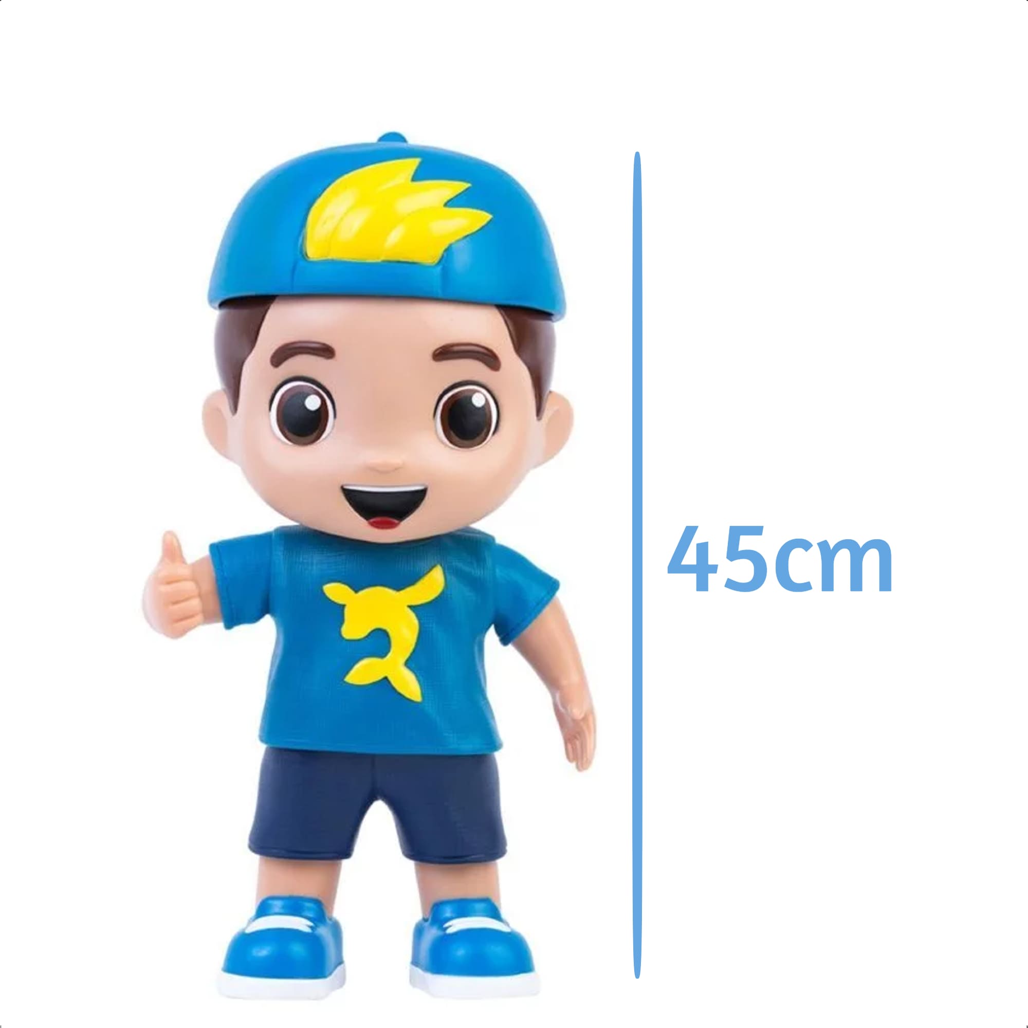 Boneco Luccas Neto Detalhes Realistas 5 Pontos De Articulações 45cm +De 3 Anos Mimo Toys - 1000