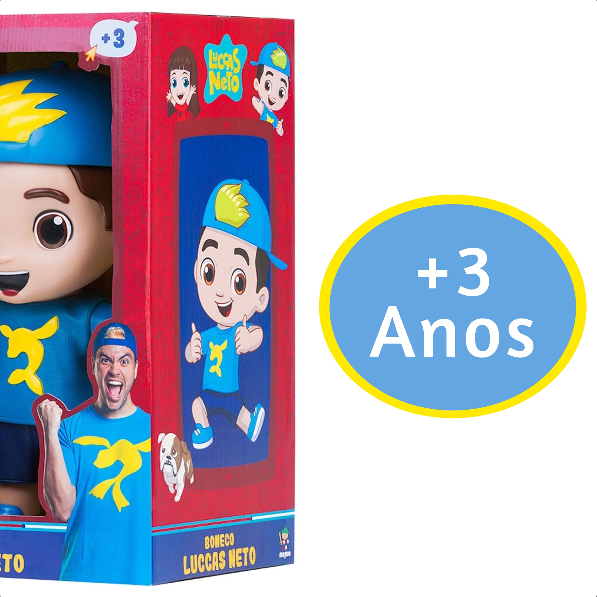 Boneco Luccas Neto Detalhes Realistas 5 Pontos De Articulações 45cm +De 3 Anos Mimo Toys - 1000