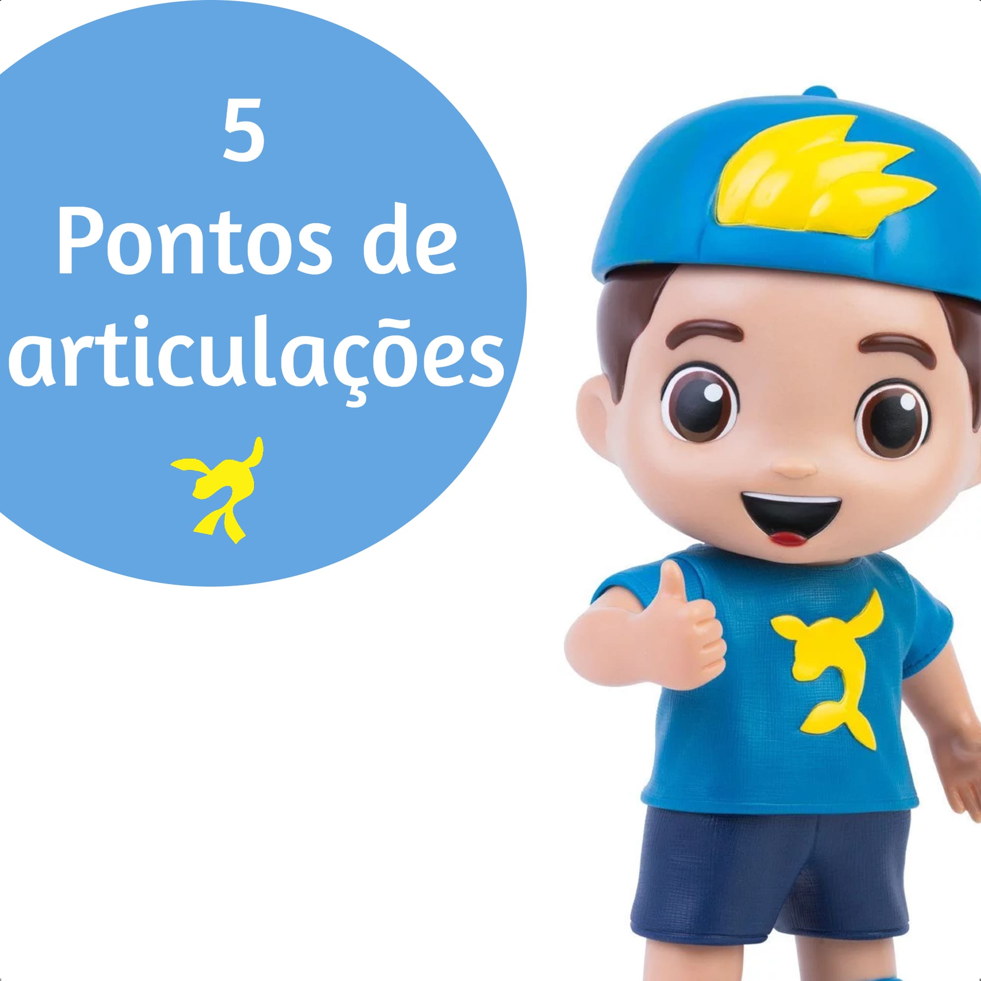 Boneco Luccas Neto Detalhes Realistas 5 Pontos De Articulações 45cm +De 3 Anos Mimo Toys - 1000