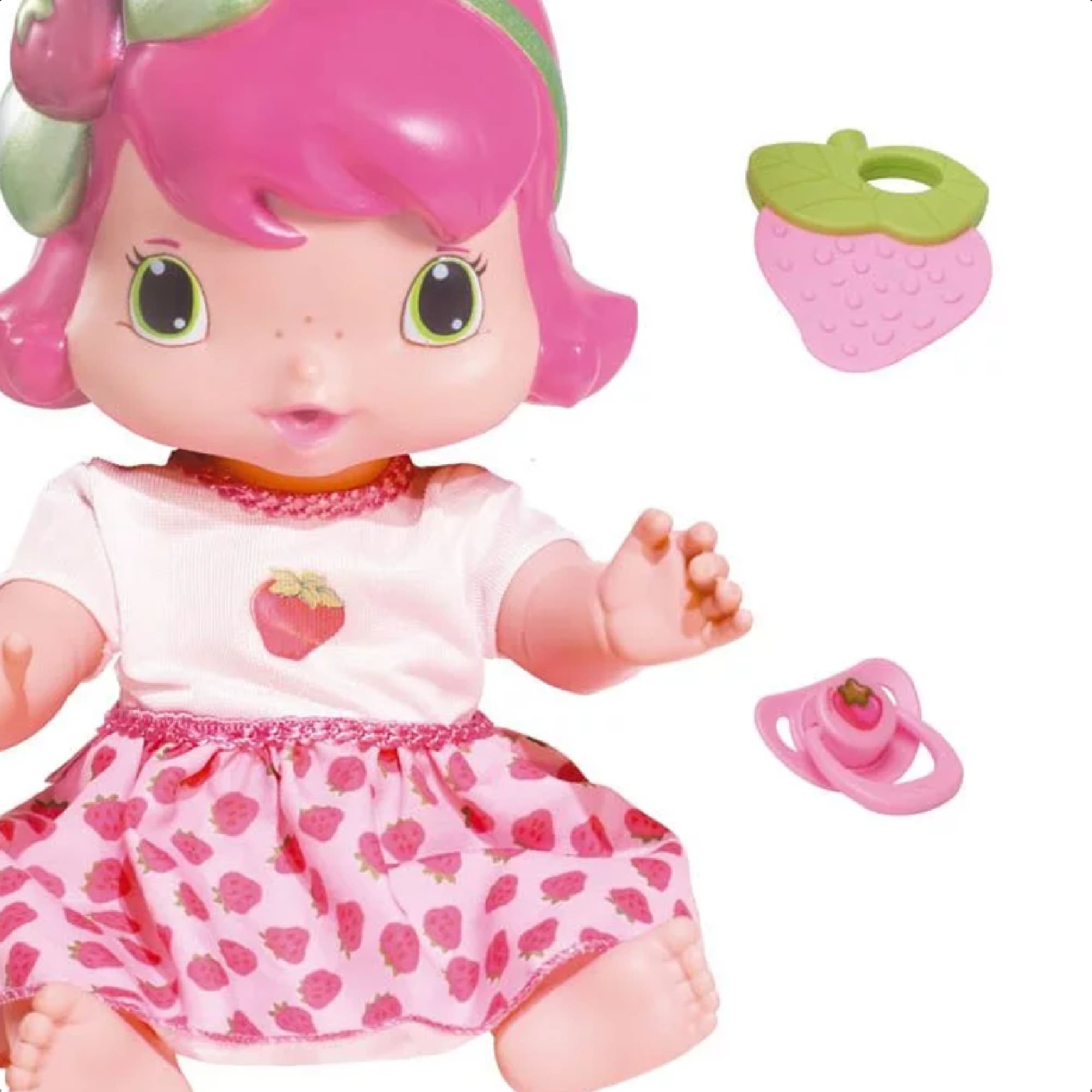 Boneca Baby Moranguinho Faz Xixi Clássica com Acessórios 30cm +3 Anos Mimo Toys - 4006