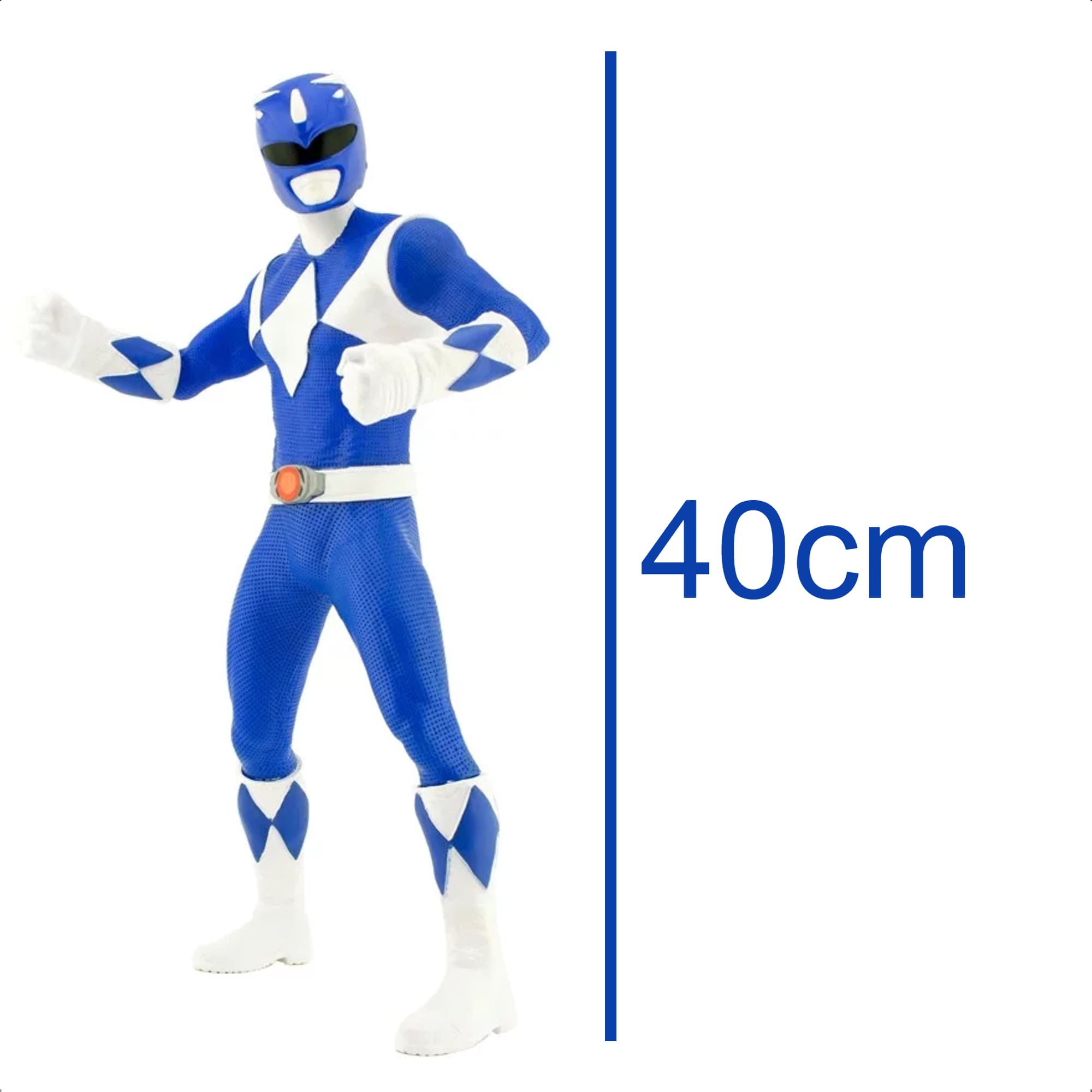 Boneco Power Ranger Azul Gigante 40CM Articulado +De 3 Anos Mimo Toys - 0850