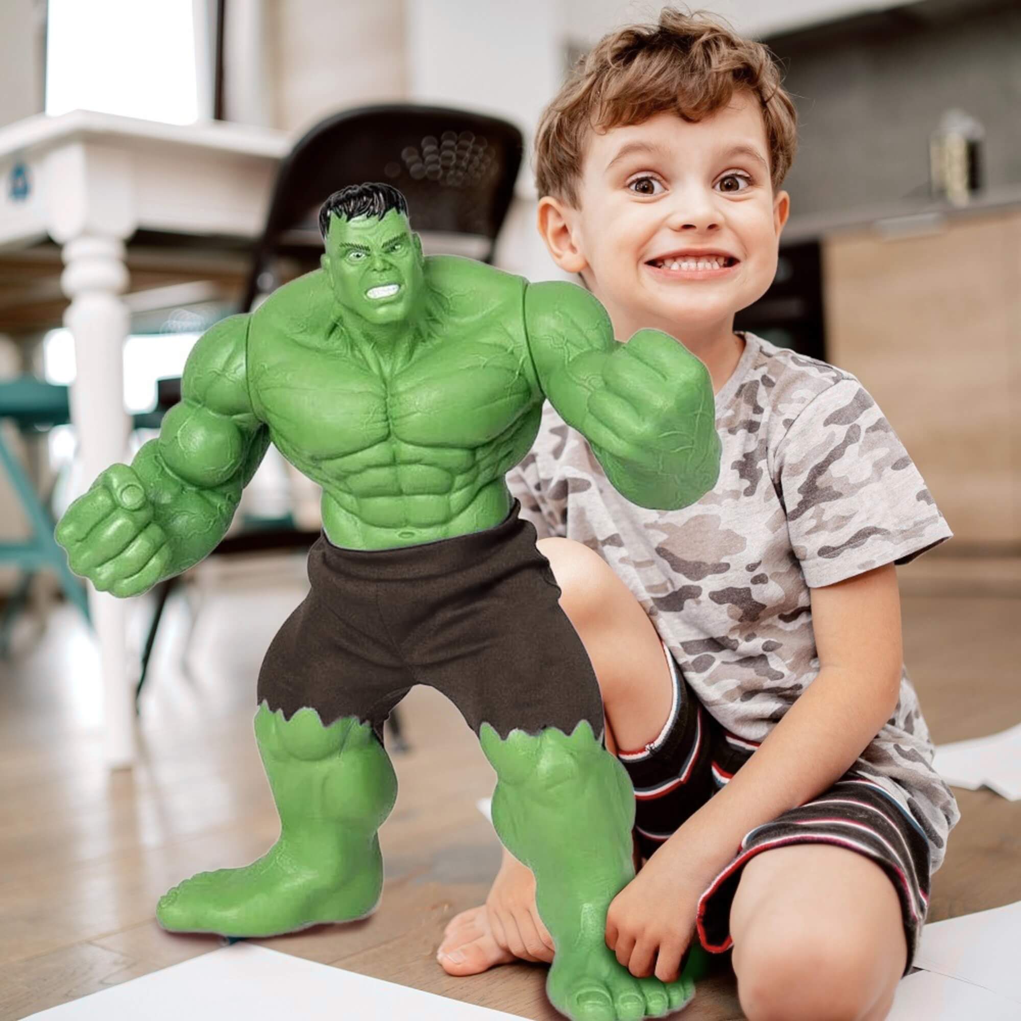 Boneco Colecionável Hulk Smash 45cm Articulado Vinil +4 Anos Mimo Toys - 0453