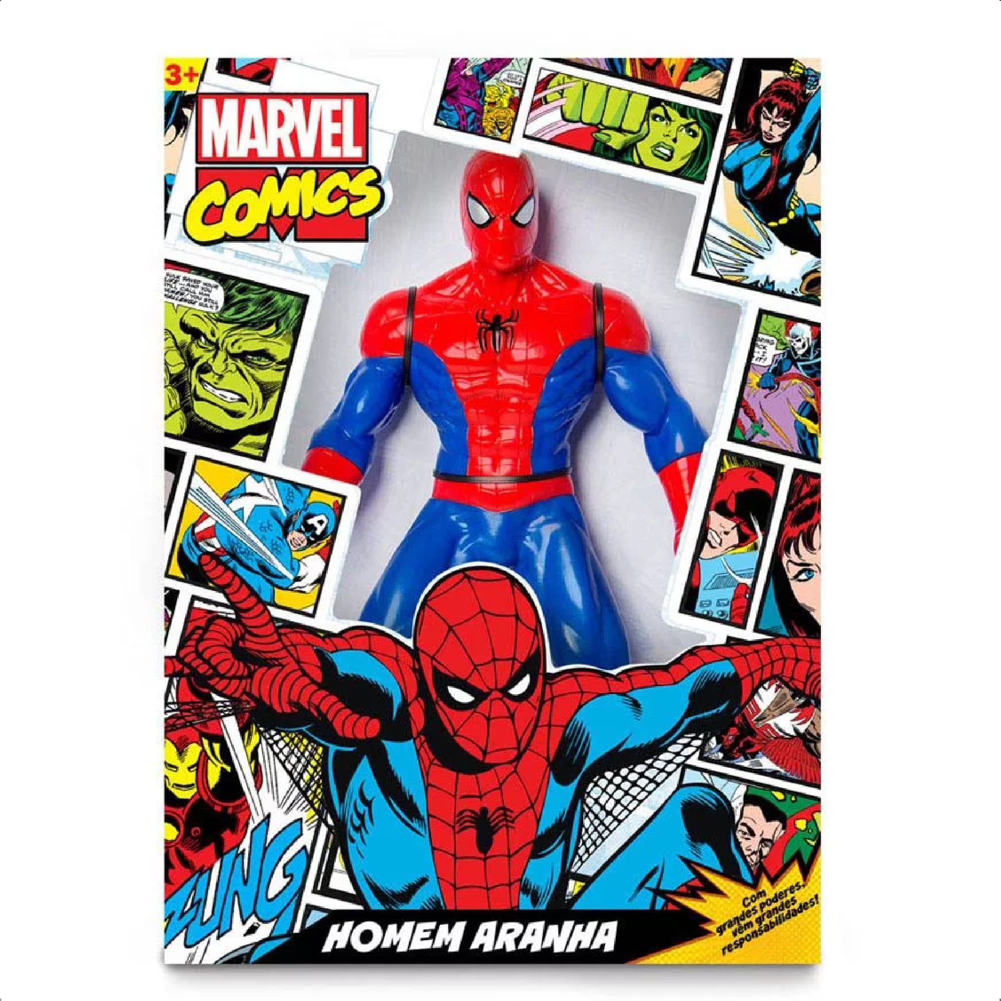 Boneco Homem Aranha Comics Gigante 45cm Articulado +3 Anos Mimo Toys - 0550