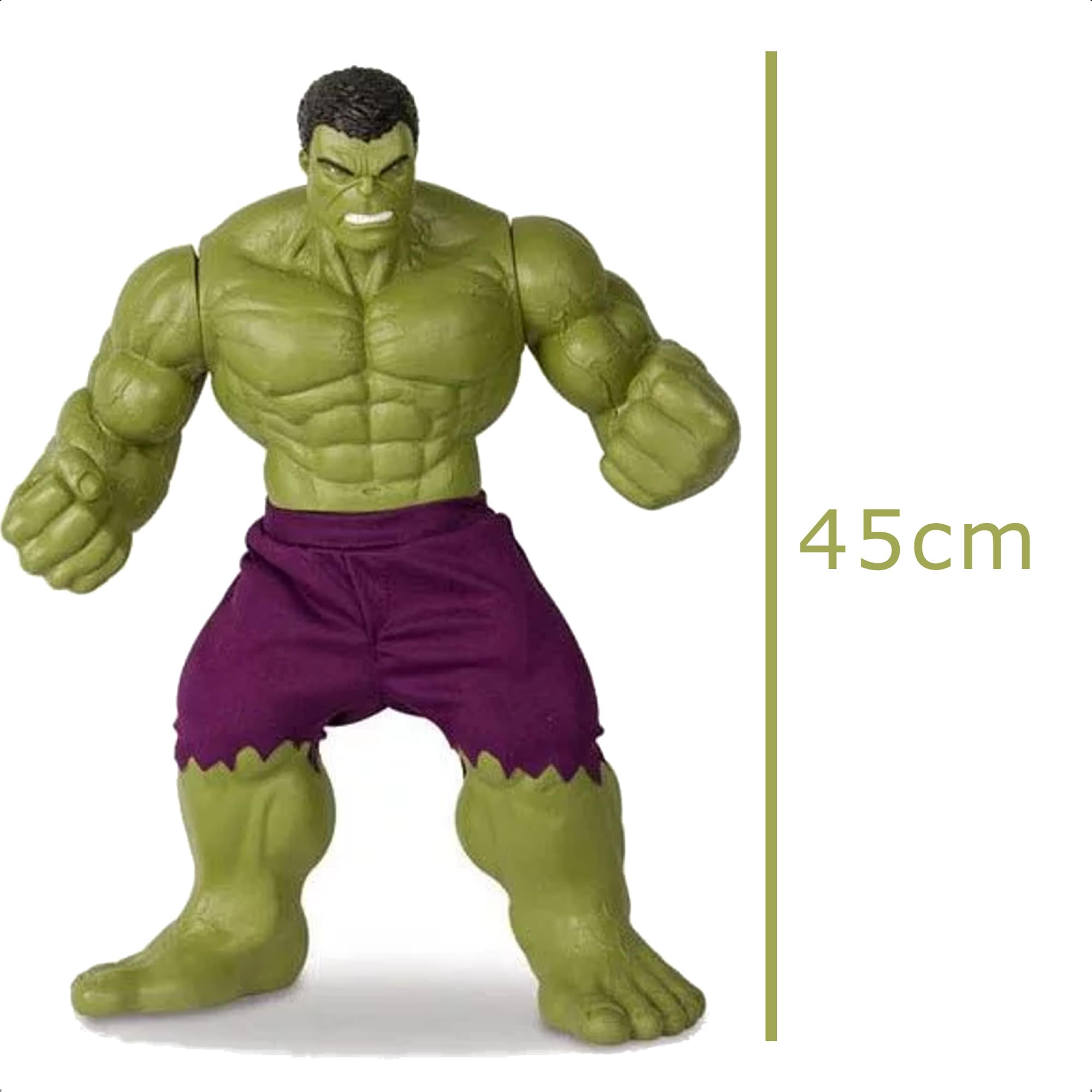 Boneco Colecionável Hulk Verde Revolution Gigante 45cm Articulado Brinquedo Mimo Toys - 0516