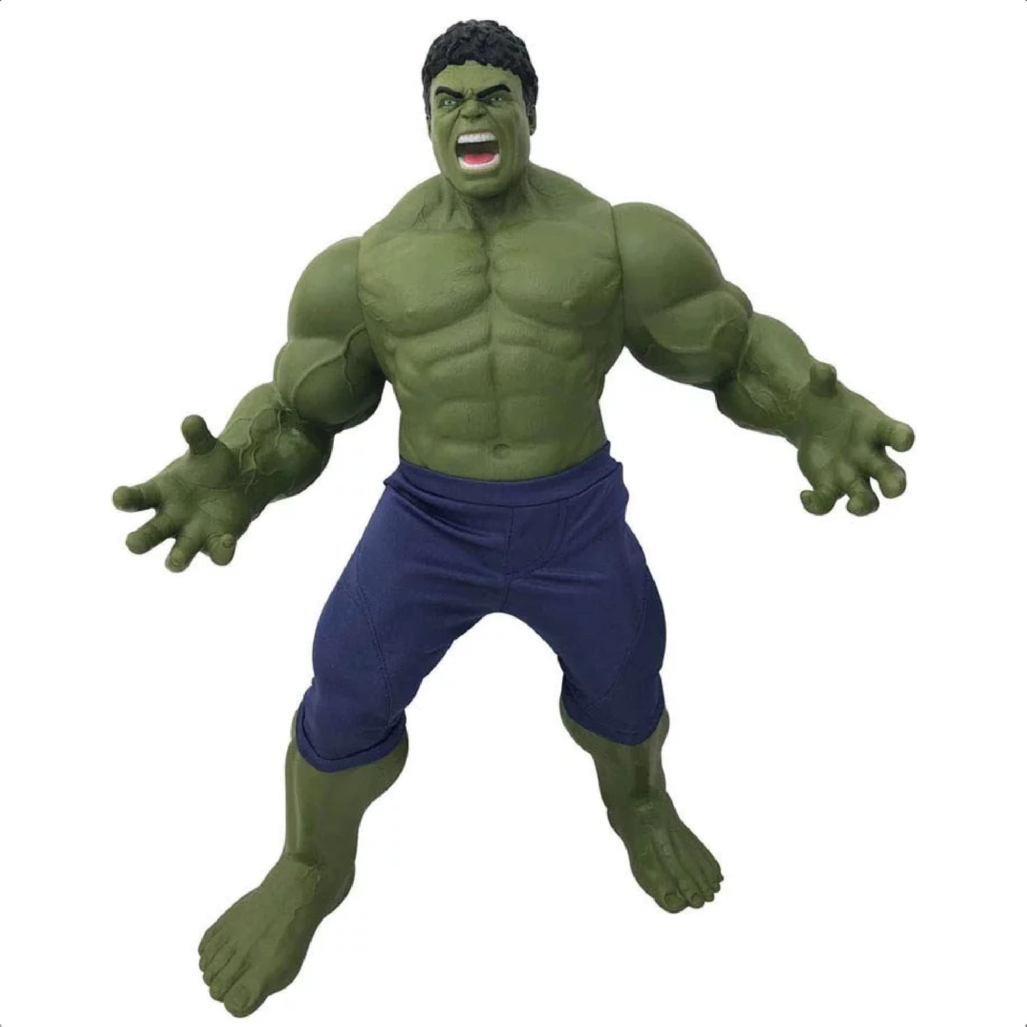 Boneco Hulk End Game Articulado Gigante 50cm Cores e Detalhes Únicos Vingadores Mimo Toys - 0585