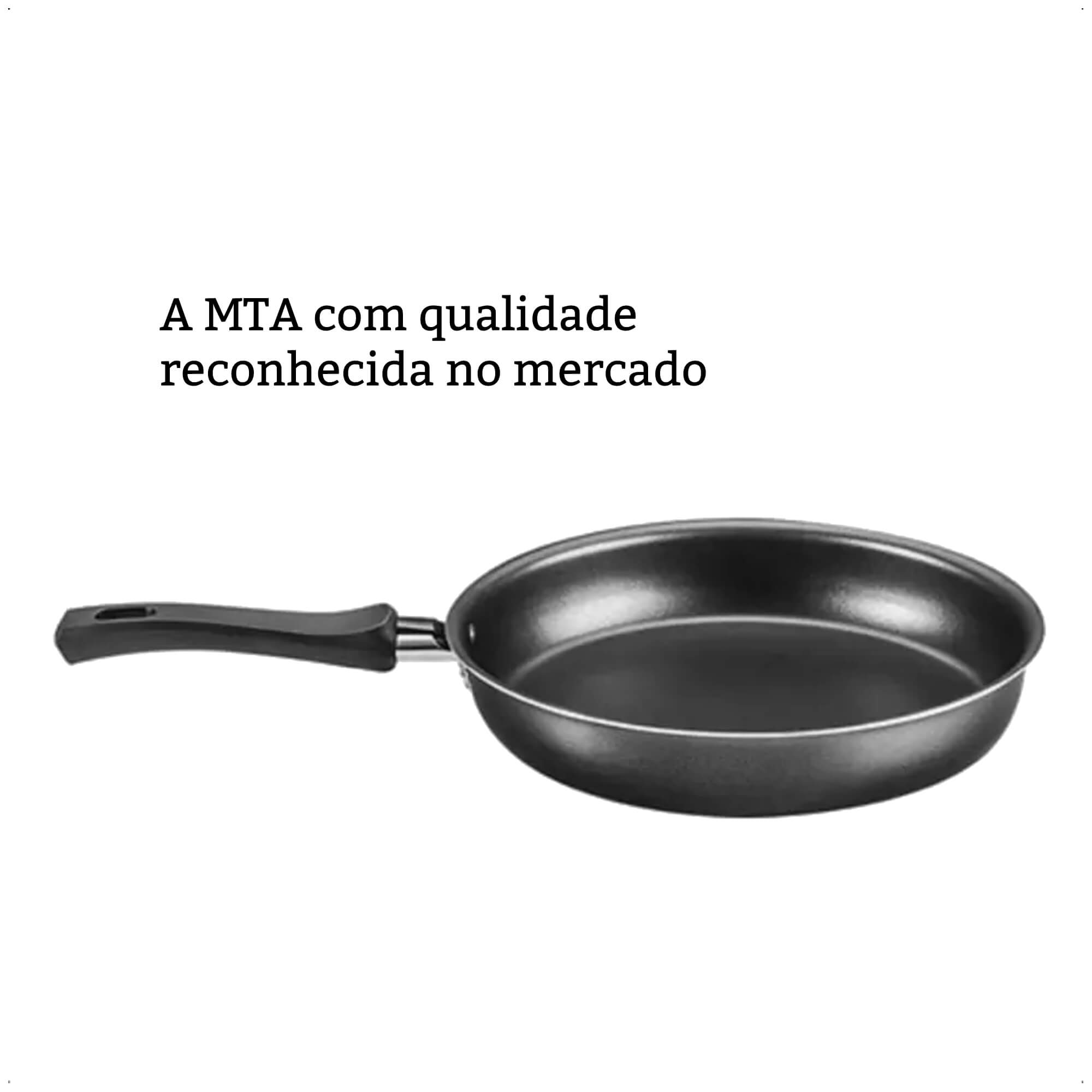 Jogo de Panelas Antiaderente Cabo antitérmico Safira Grafite 5 Peças MTA - 5660
