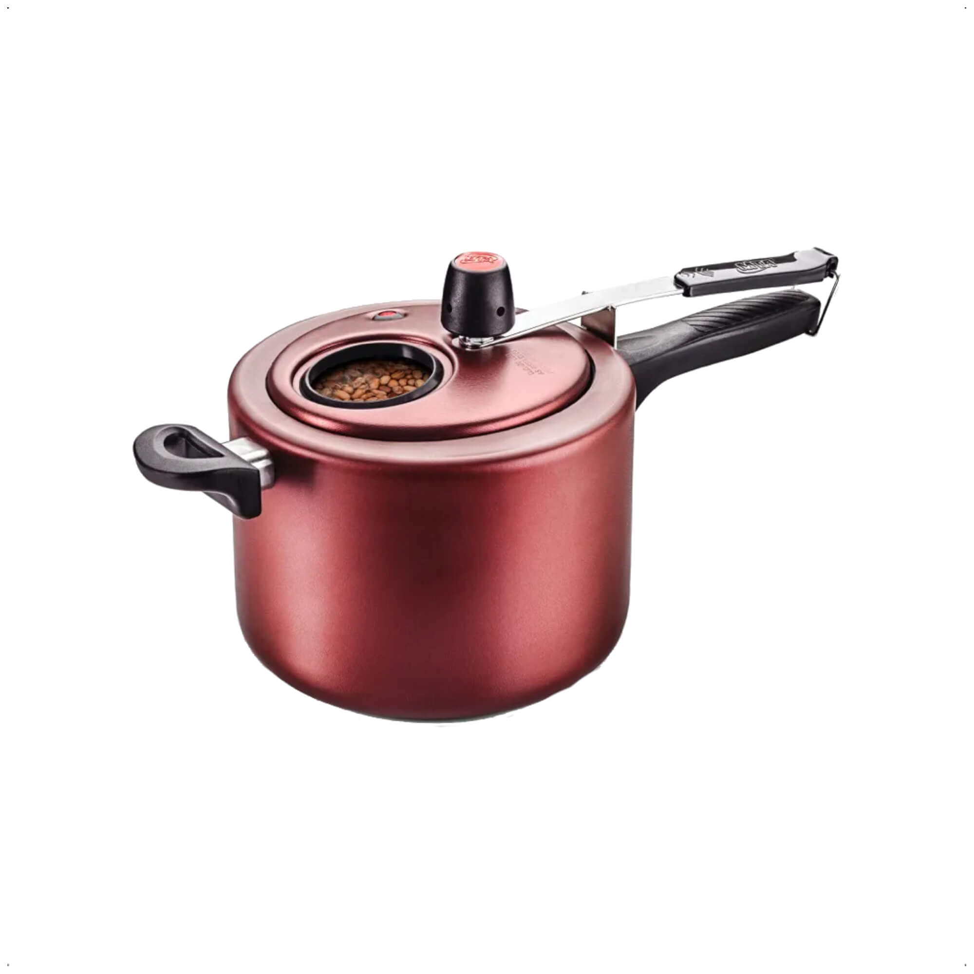 Panela de Pressão 4,5L Antiaderente Cereja com Visor na Tampa MTA - 6023
