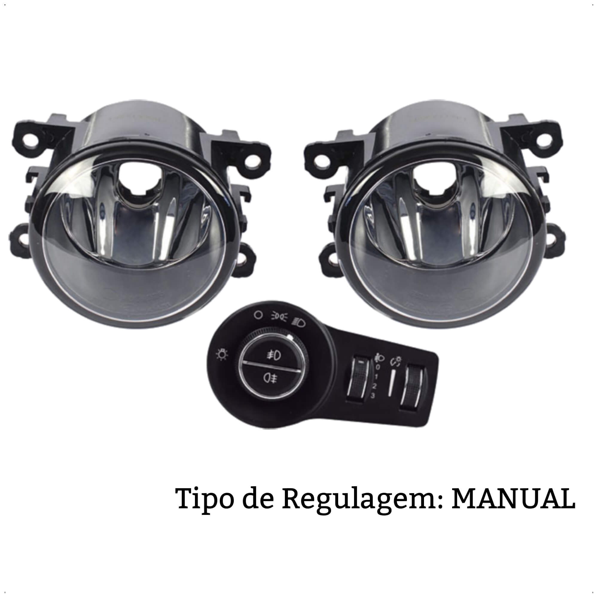 Kit Farol Auxiliar/Milha H11 Renegade 2019 (PCD) S/Moldura + Botão Original Shocklight-SL-150110SG
