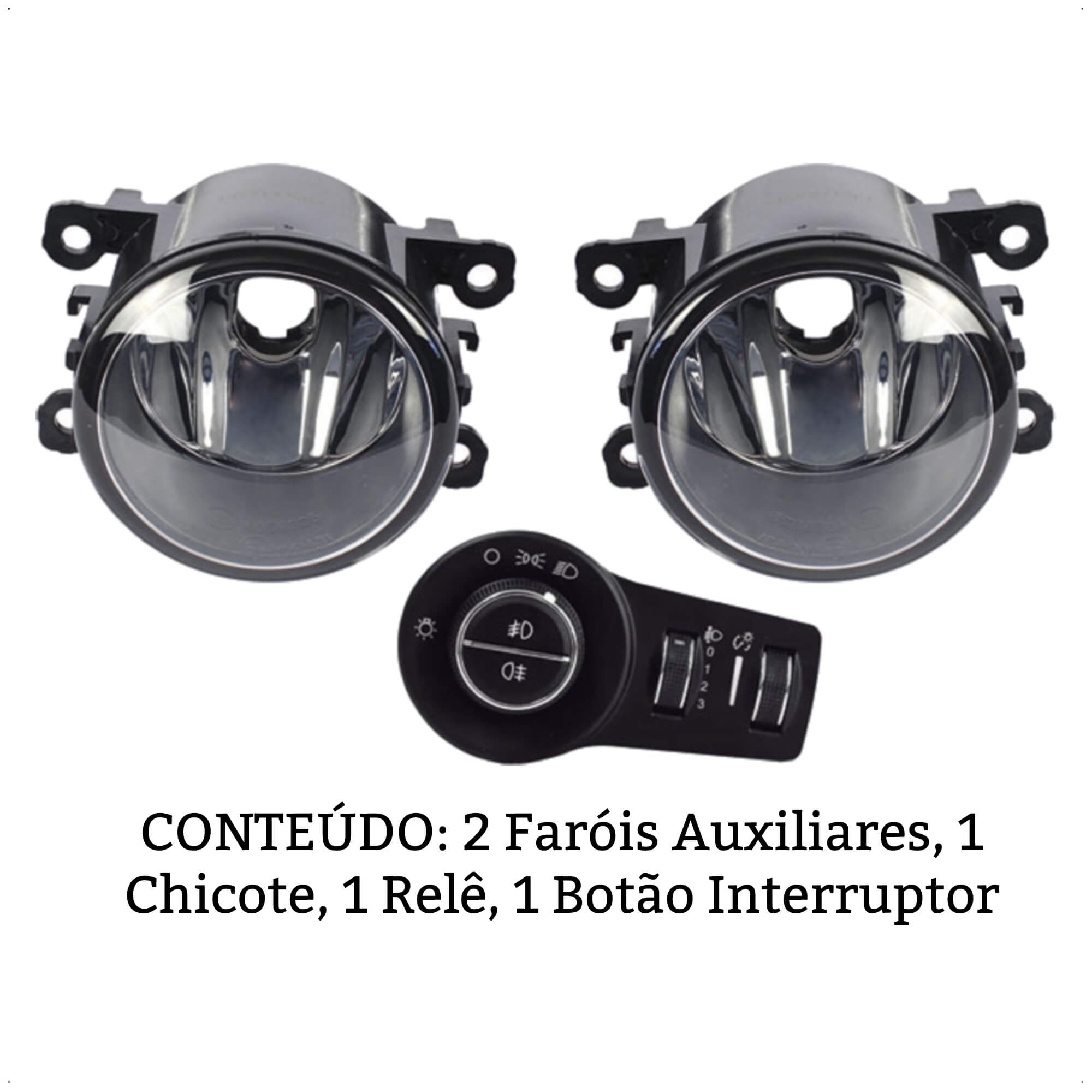 Kit Farol Auxiliar/Milha H11 Renegade 2019 (PCD) S/Moldura + Botão Original Shocklight-SL-150110SG