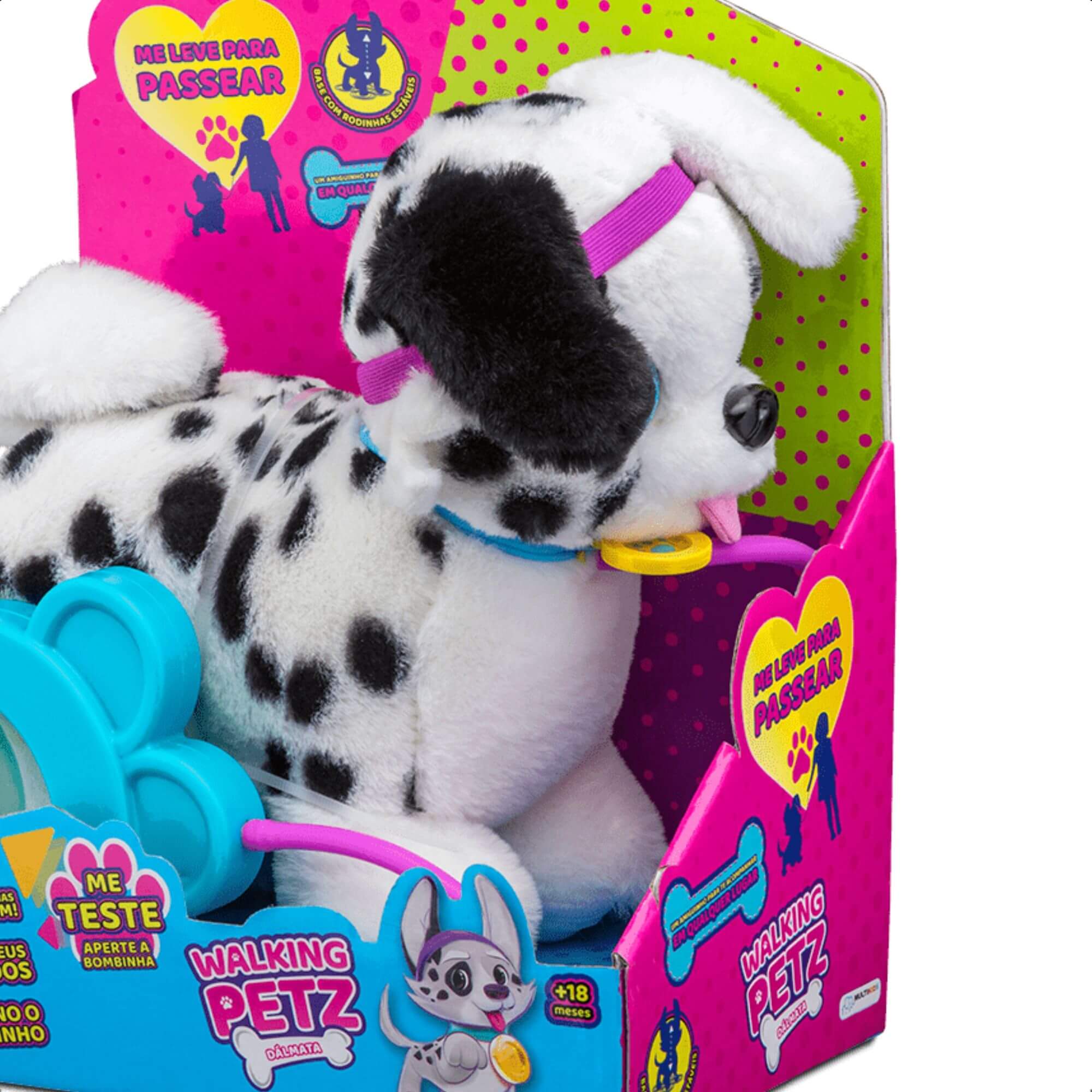 Pelúcia Interativa Walking Petz Dalmata Antialérgica Emite Sons +3 Anos Multikids -  BR1421