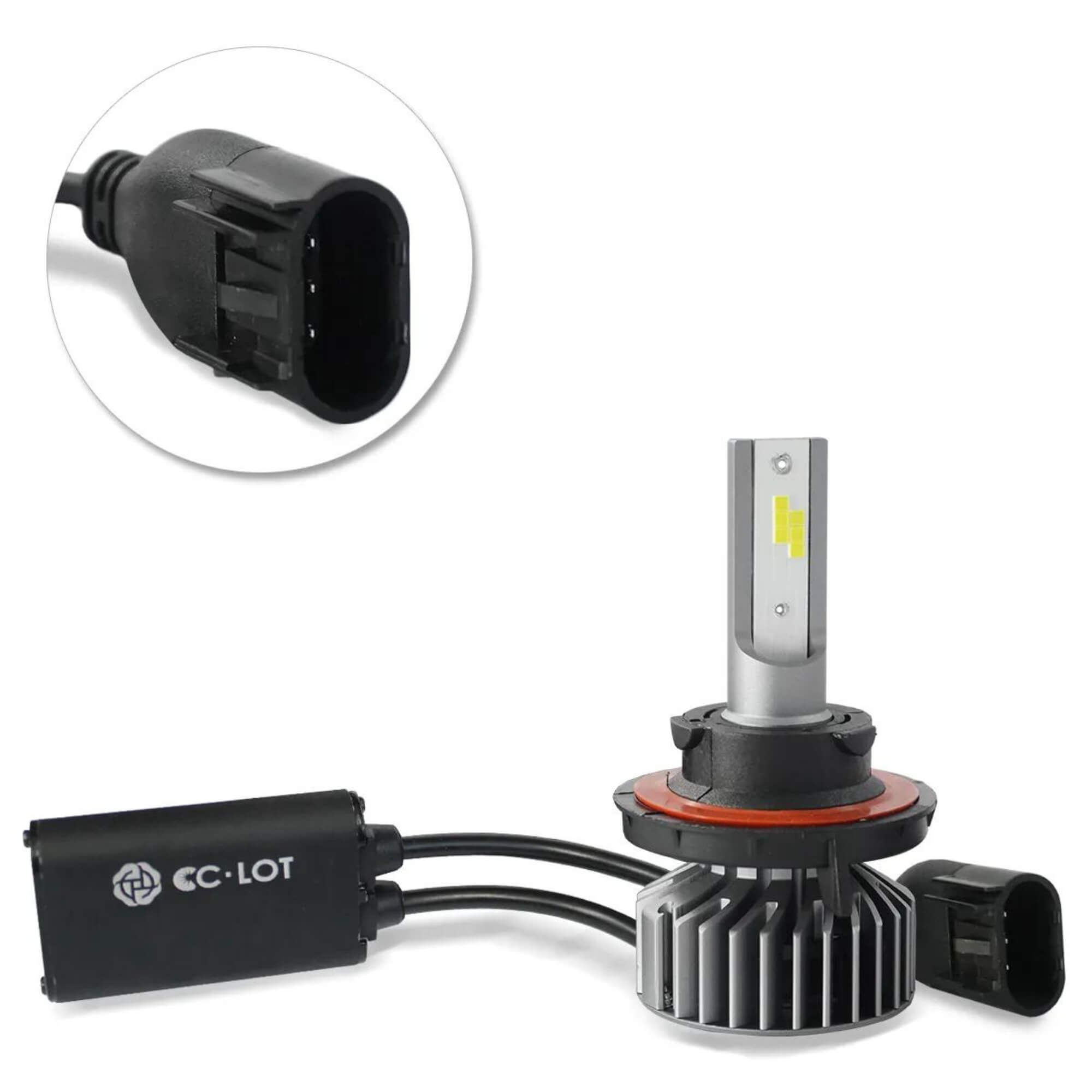 Par Lâmpada de Led H13 6000k CC-LOT 6000 Lumens 30W Com Canbus JR8 - JH0CCLOTH13