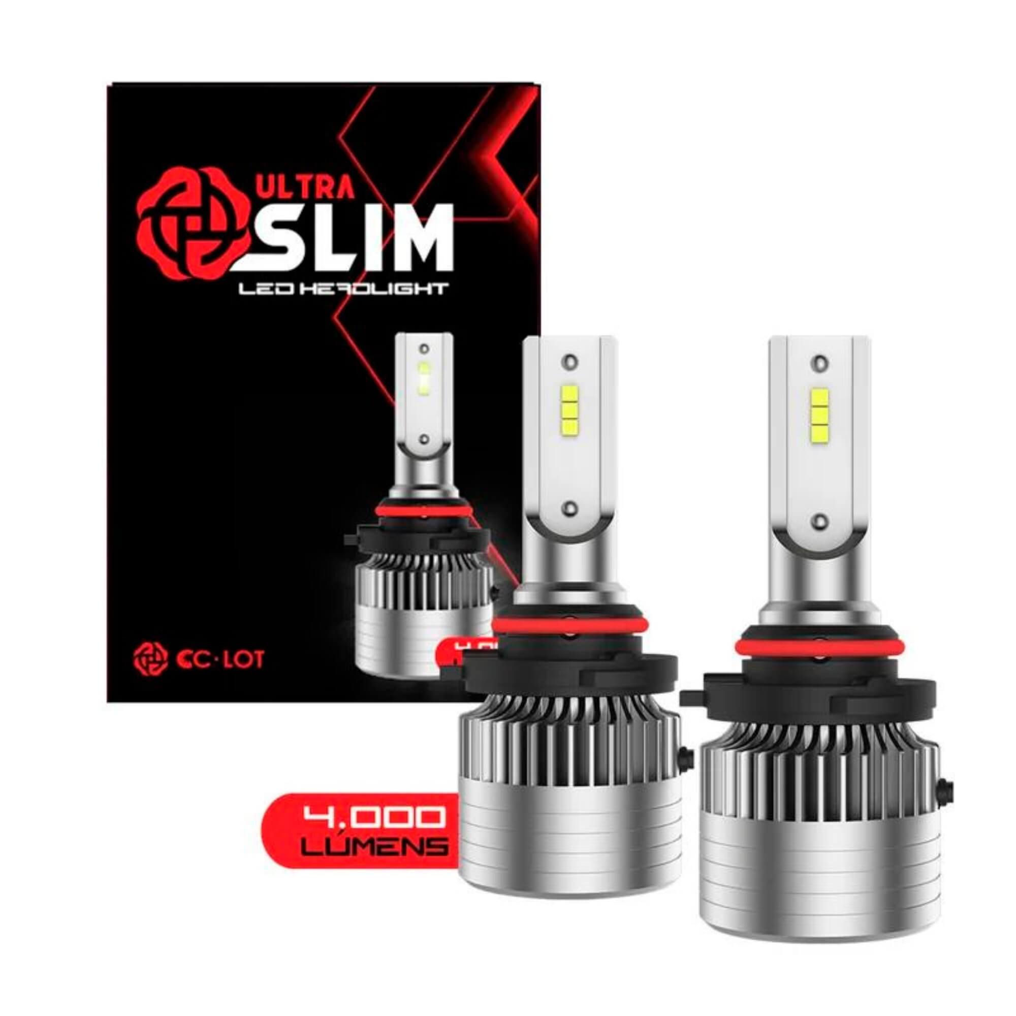 Par Lâmpada de Led H7 6000k CC-LOT Ultra Slim 4000 Lumens 25W Com Canbus JR8 - JH0CCSLIMH7