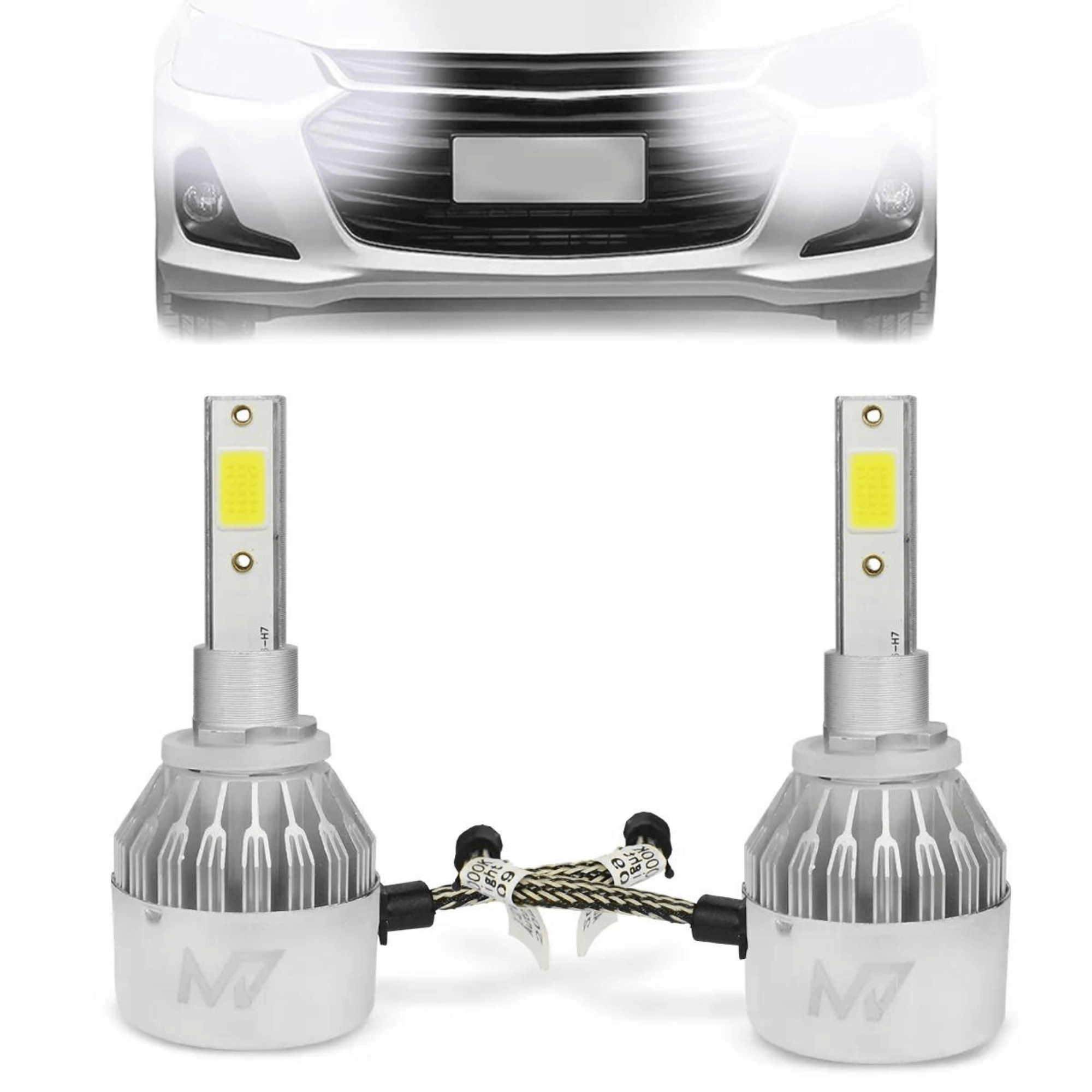 Kit lâmpadas LED H27 6000K M7 HEADLIGHT 3200 Lumens 38w JR8 - JH0M7H27