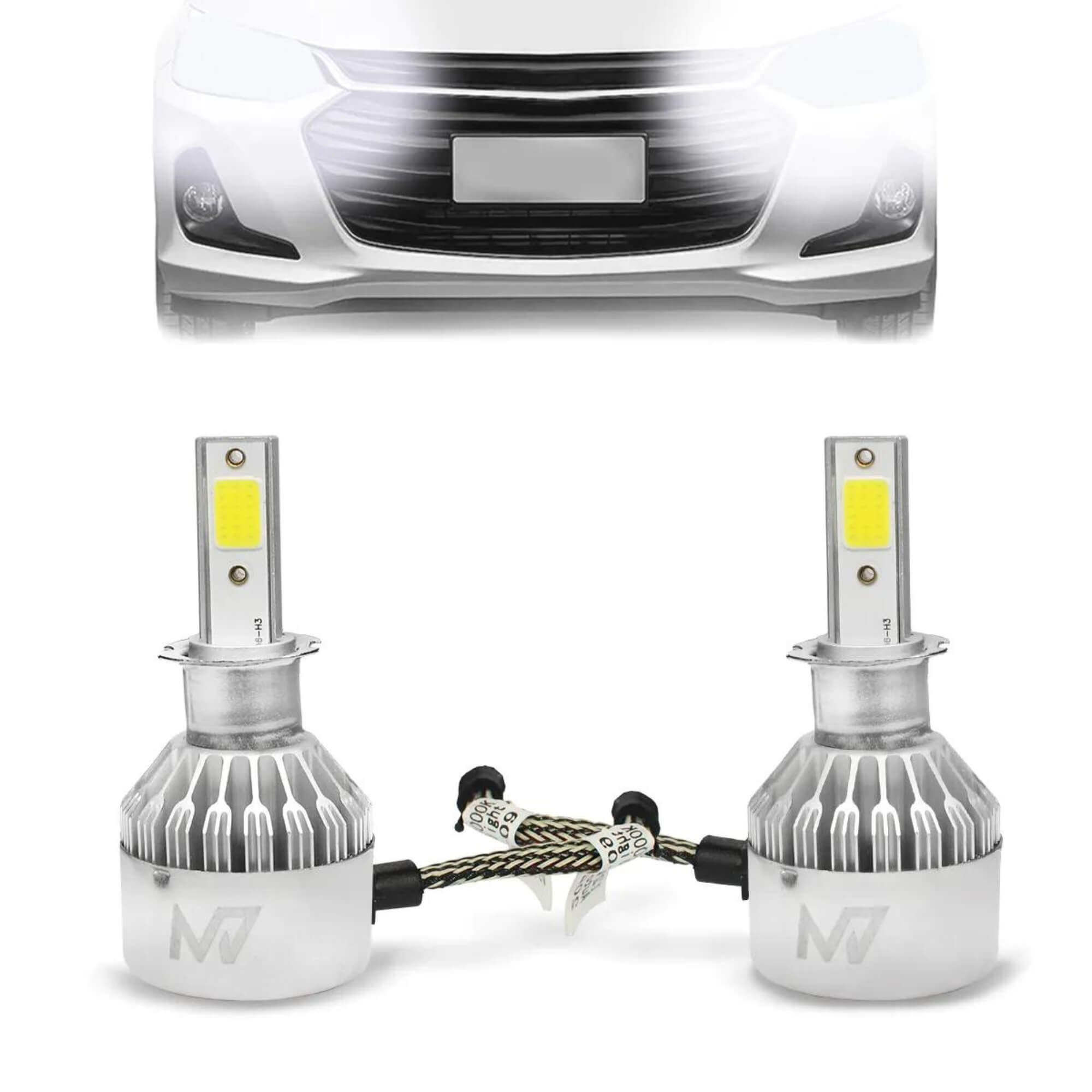Kit lâmpadas LED H3 6000K M7 HEADLIGHT 3200 Lumens 38w JR8 - JH0M7H3
