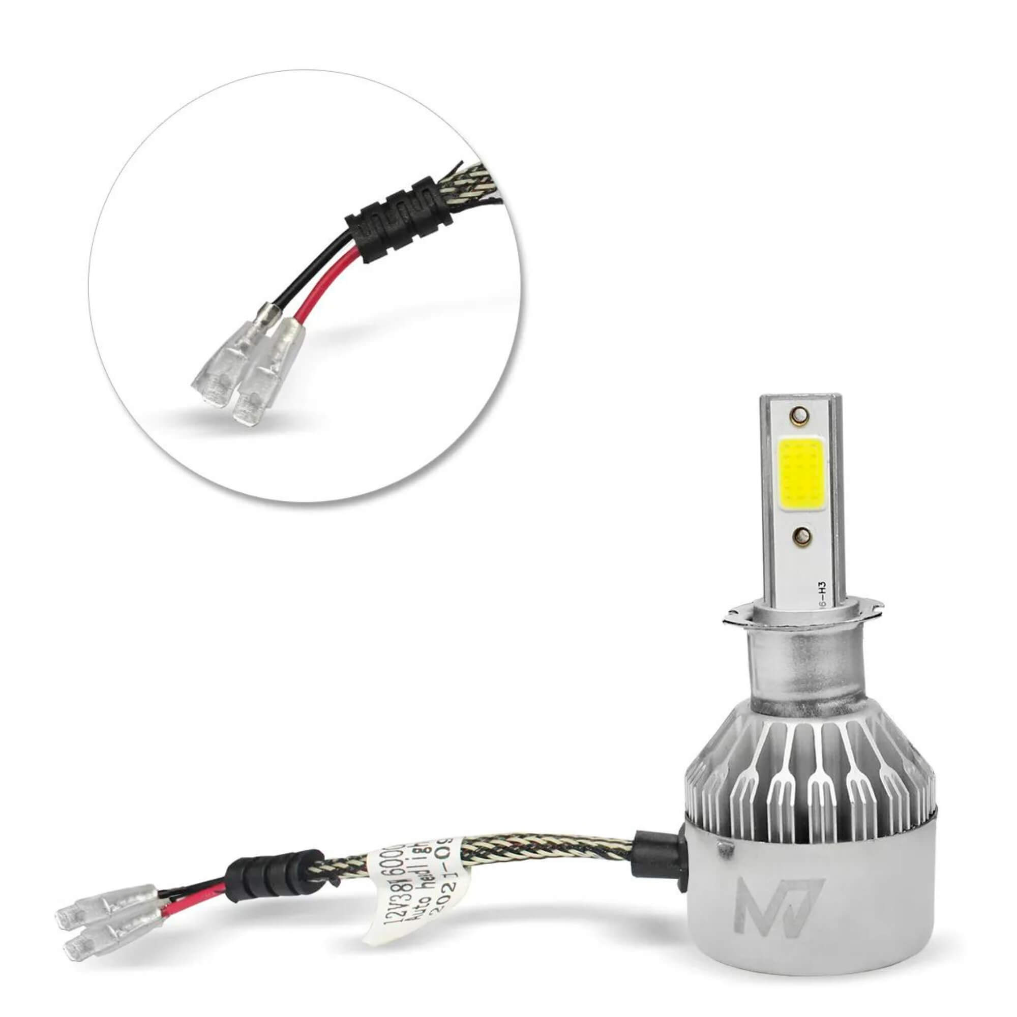 Kit lâmpadas LED H3 6000K M7 HEADLIGHT 3200 Lumens 38w JR8 - JH0M7H3