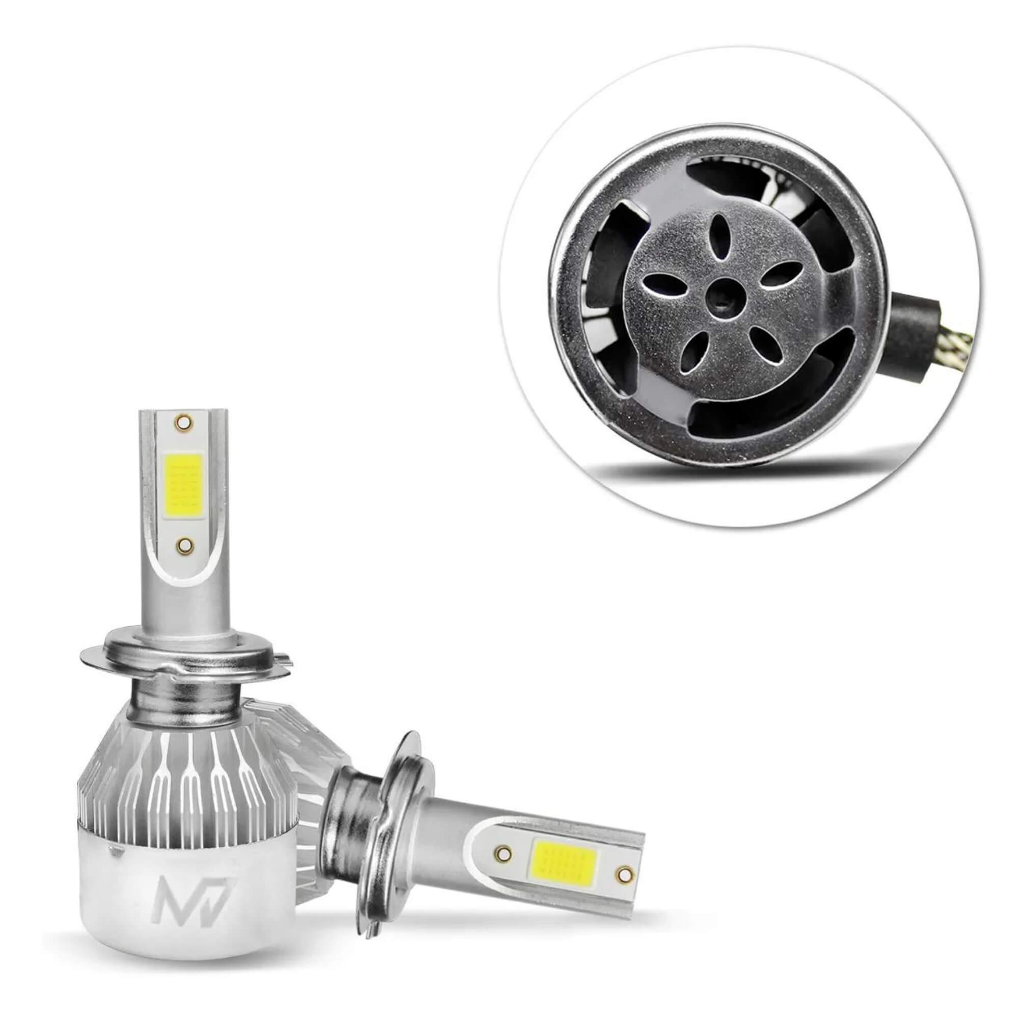 Kit Lâmpadas LED H7 6000K M7 Headlight 3200 Lumens 38w JR8 - JH0M7H7
