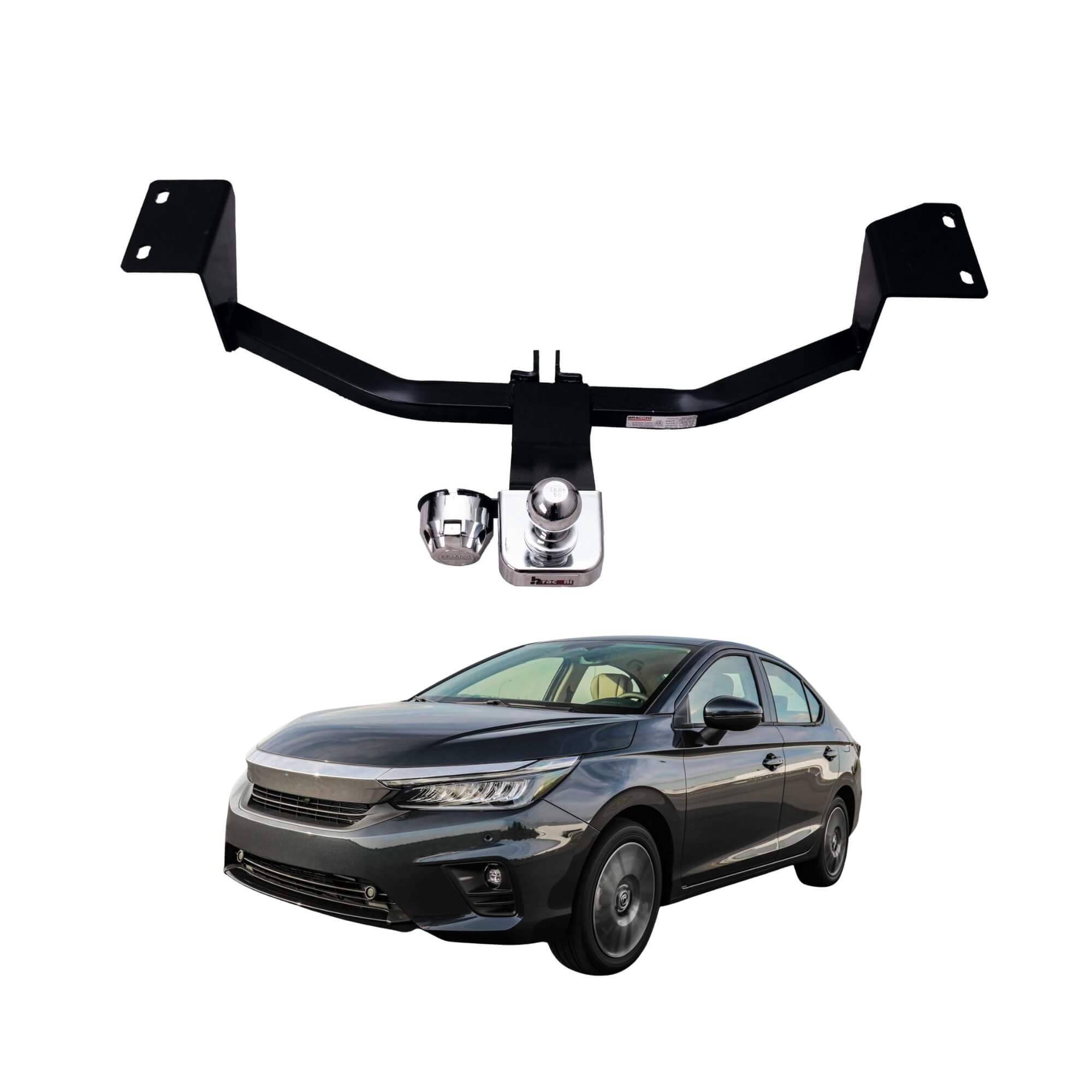 Engate City Sedan 2022 2023 Braconi c/ Bola Cromada Tração até 450kg Modelo Fixo-IM-243