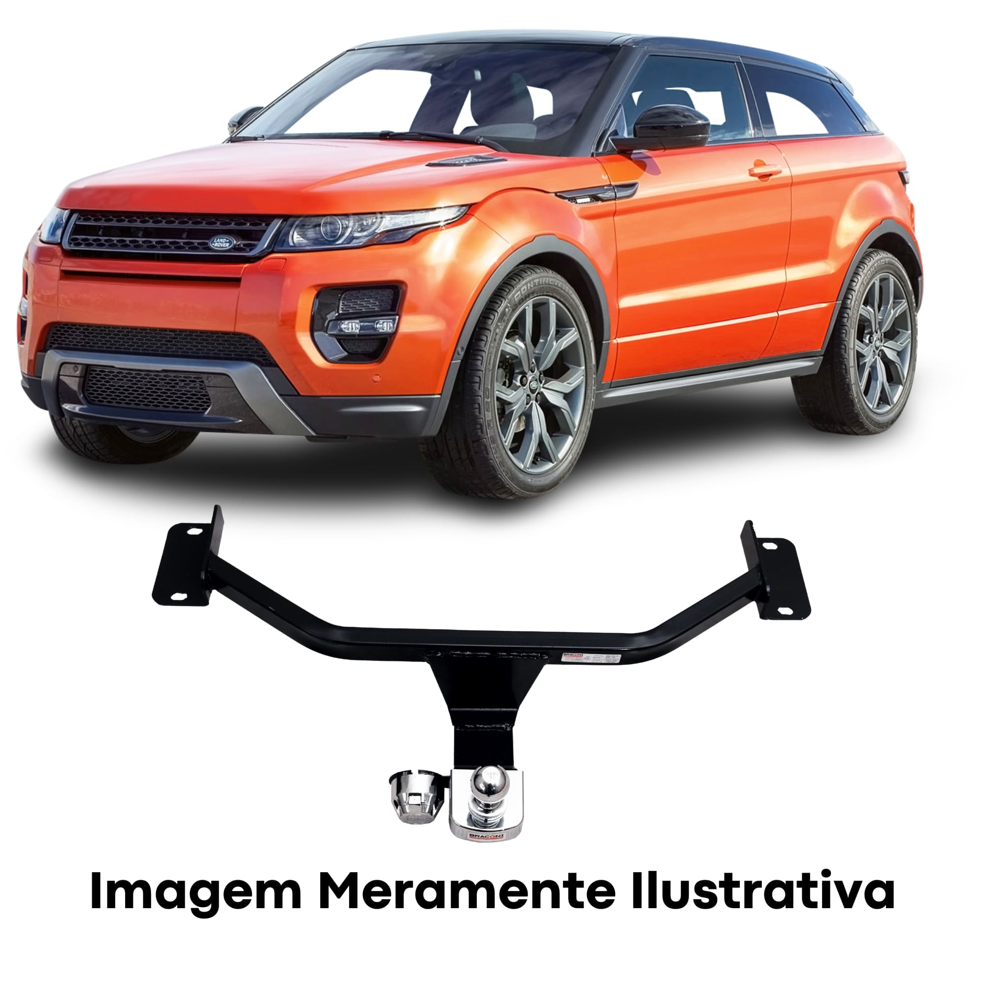 Engate Evoque 2012/2013/2014/2015/2016 Removível  Capacidade de Tração: 800Kg - BRC-REM-IM-238
