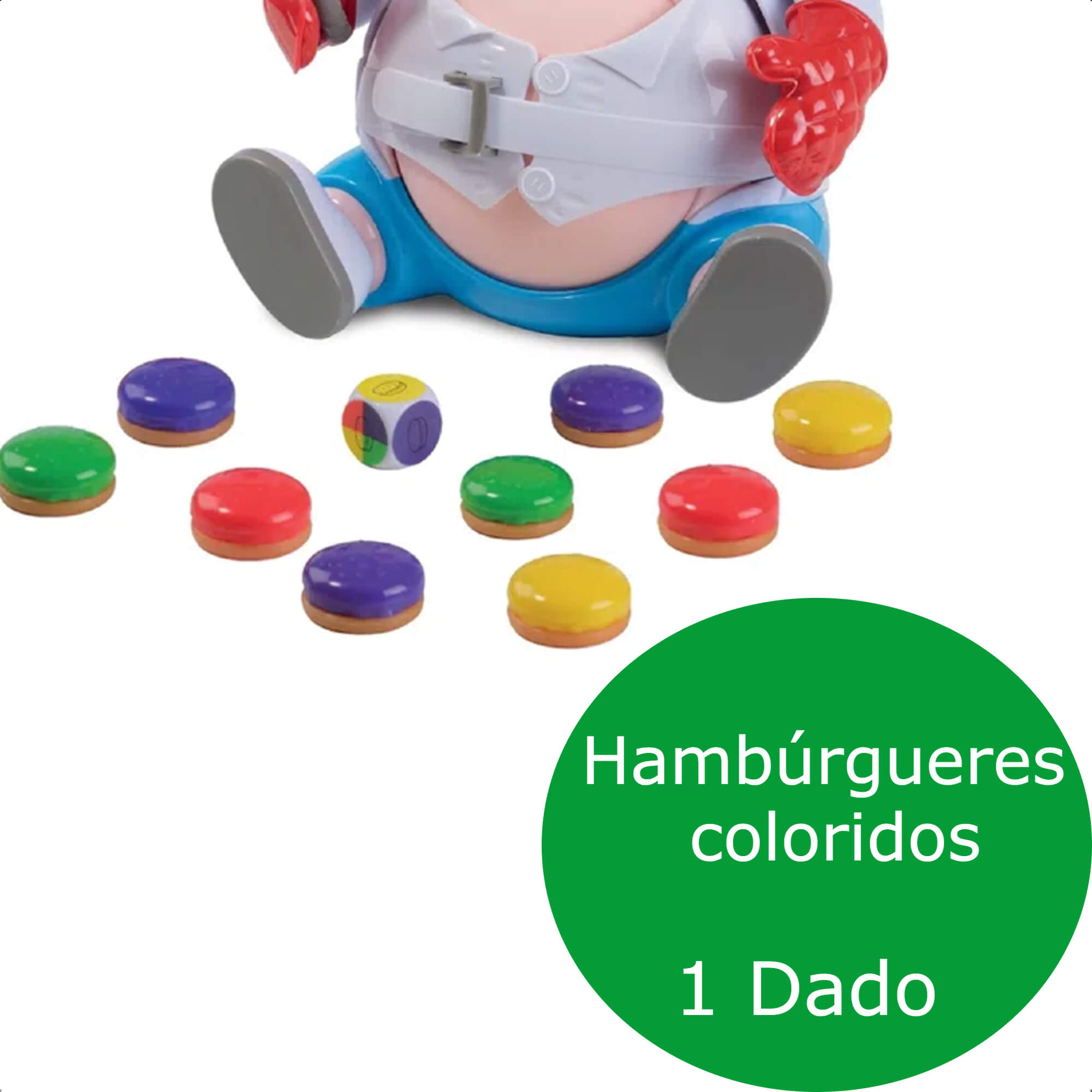 Jogo Porquinho Comilão Explode Barriga Hambúrgueres Coloridos Acima de 4 anos Multikids - BR1794