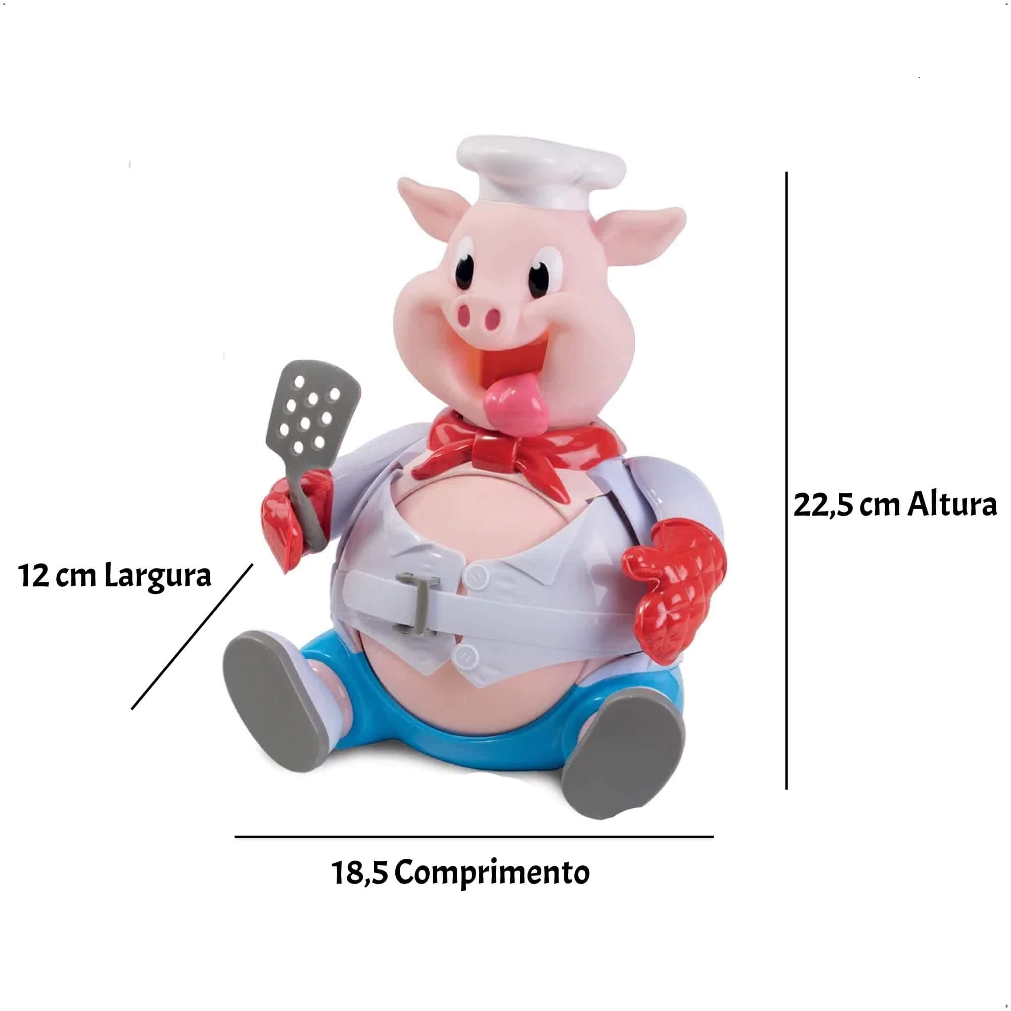 Jogo Porquinho Comilão Explode Barriga Hambúrgueres Coloridos Acima de 4 anos Multikids - BR1794