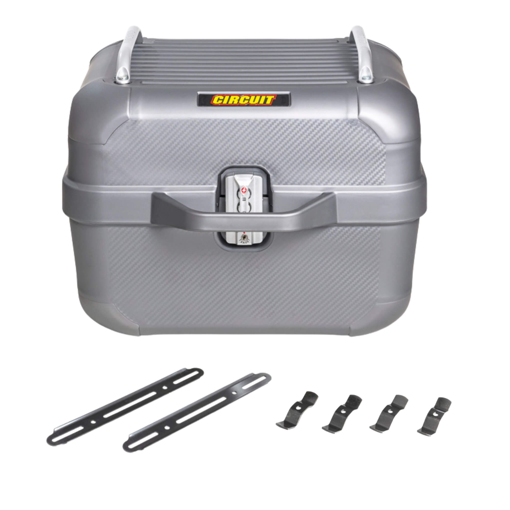 Bau Bauleto Smart para Moto com Porta USB Circuit 28 Litros até 9kgs Titanium - BA002-024