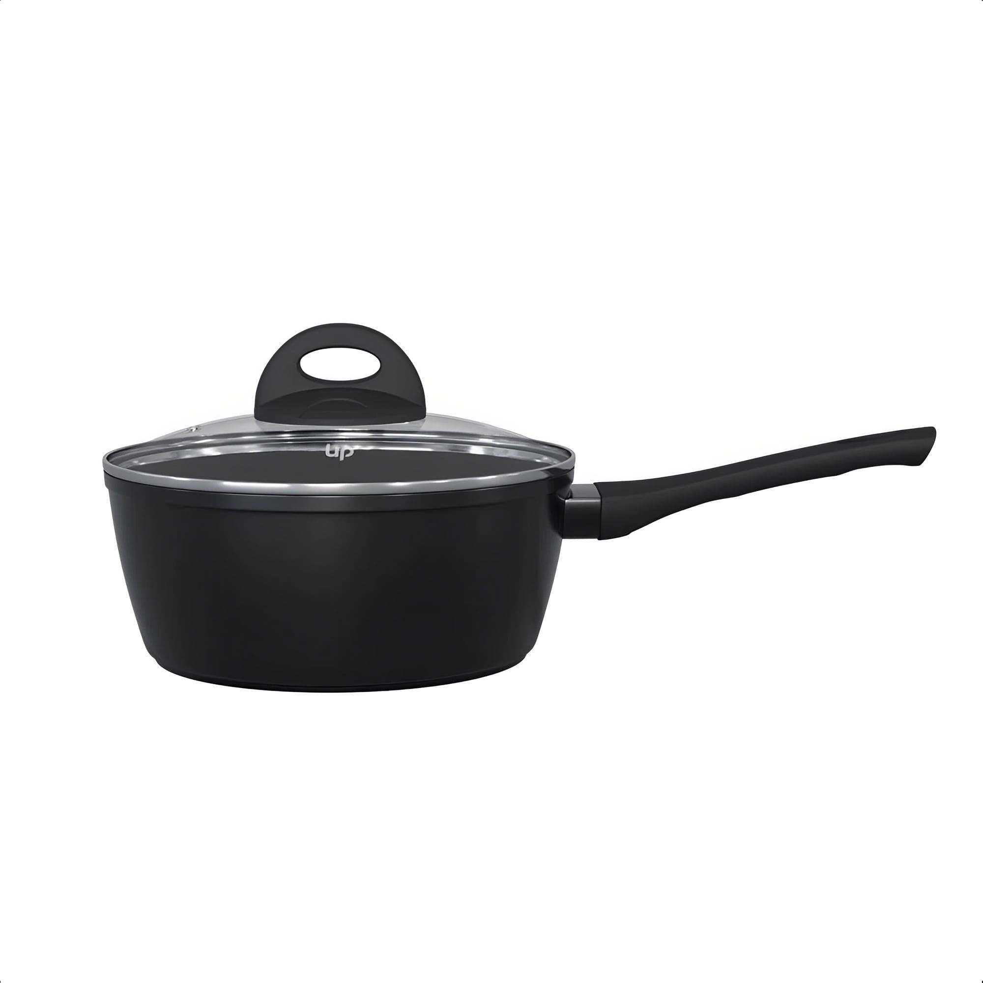 Panela Ouro Preto 16cm Alumínio 4 Camadas Com Revestimento Antiaderente Gold Flon Up Home - UD282