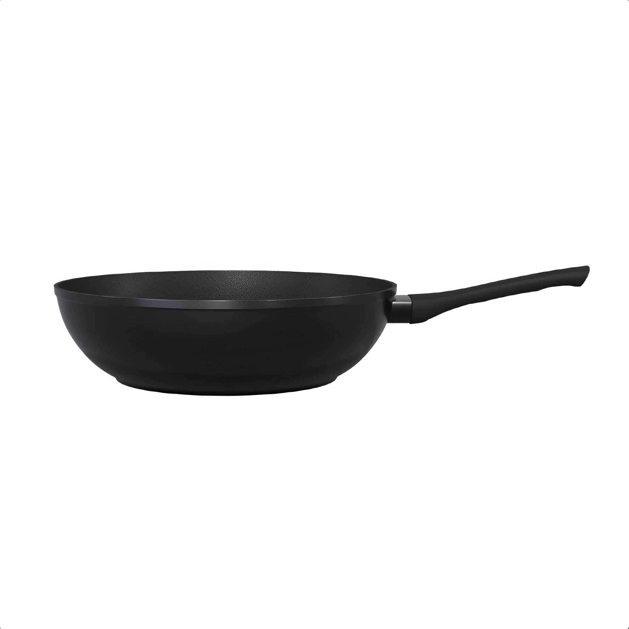 Panela Wok Ouro Preto 30cm Alumínio 4 Camadas Revestimento Antiaderente Gold Flon Up Home UD286