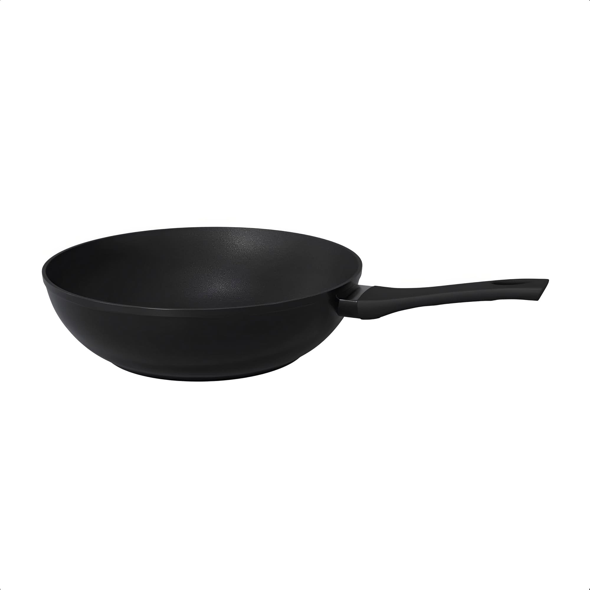 Panela Wok Ouro Preto 30cm Alumínio 4 Camadas Revestimento Antiaderente Gold Flon Up Home UD286