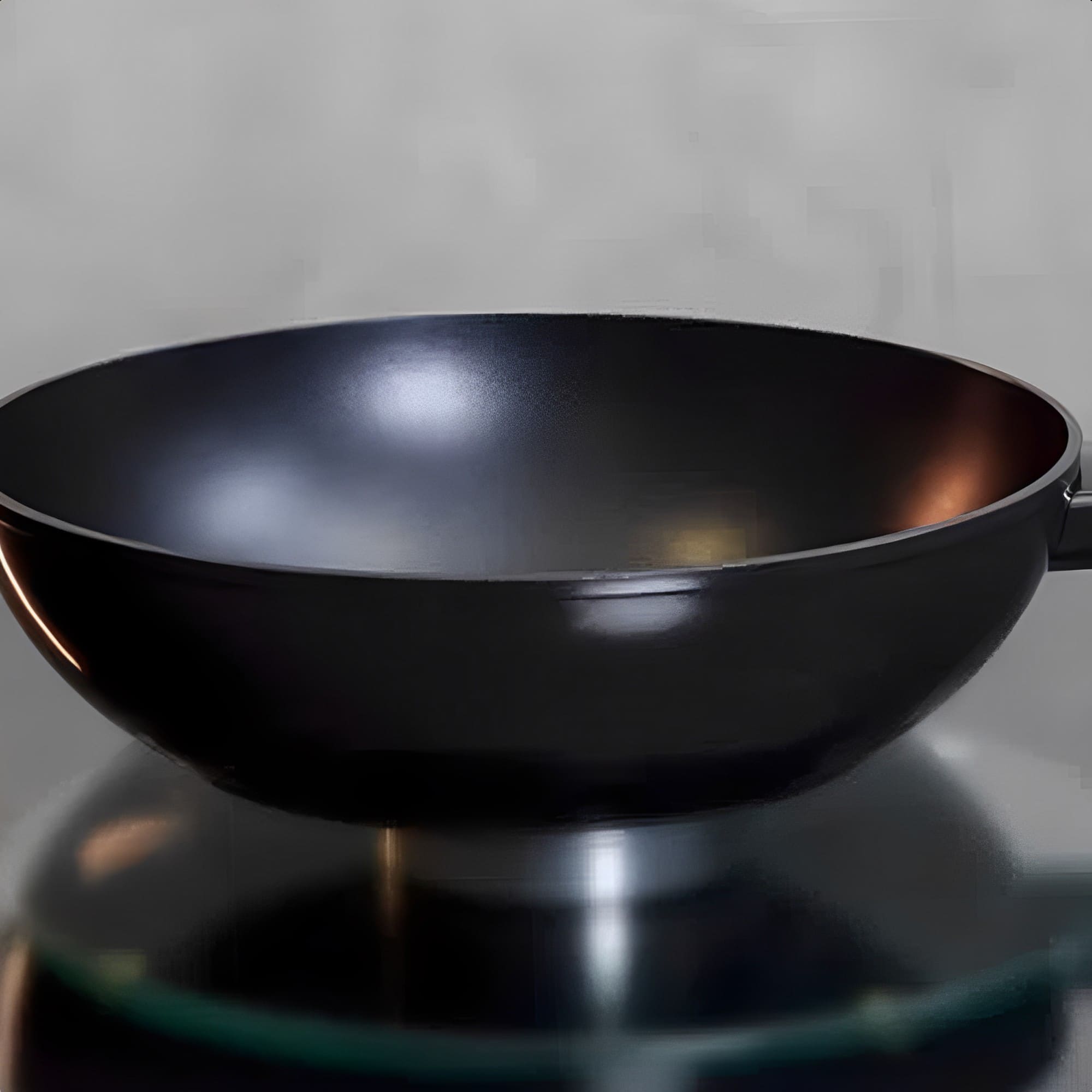 Panela Wok Ouro Preto 30cm Alumínio 4 Camadas Revestimento Antiaderente Gold Flon Up Home UD286