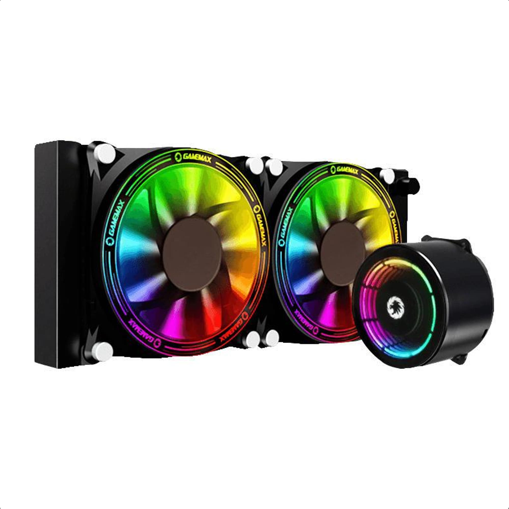 Water Cooler Gamemax Ice Chill 240 Rainbow ARGB Arbg 2-Fan 1900 Rpm 3W Preto 010000290 - Gamemax