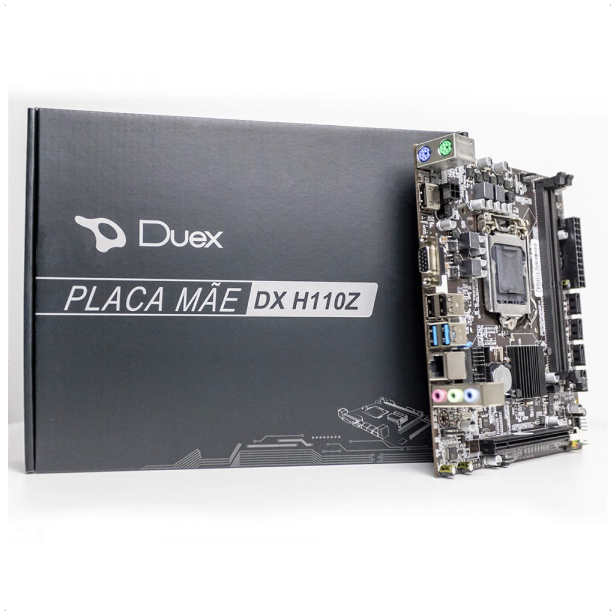 Placa Mãe Duex DX H110Z Para Micro Gabinete Intel H110 Socket LGA 1151 Processadores 6ª e 7ª DDR4