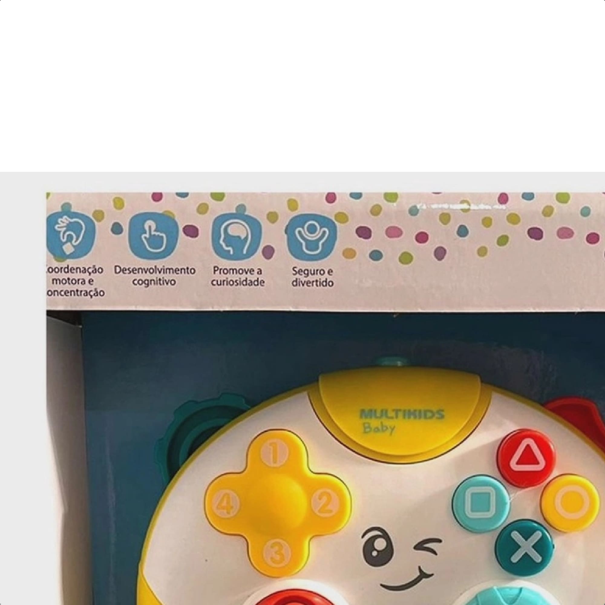 Brinquedo Meu Primeiro Controle De Vídeo Game Sons Luzes +18 Meses Multikids Baby - BR1643