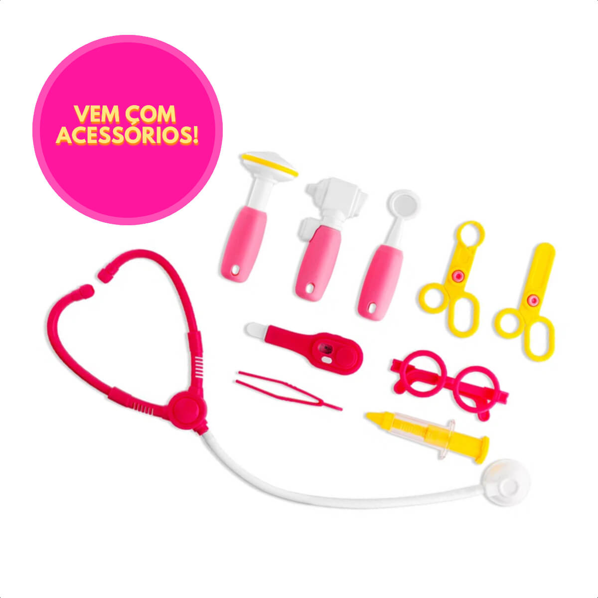 Maleta de Viagem Play Set 3 EM 1 Multikids Maleta: Minnie Médica