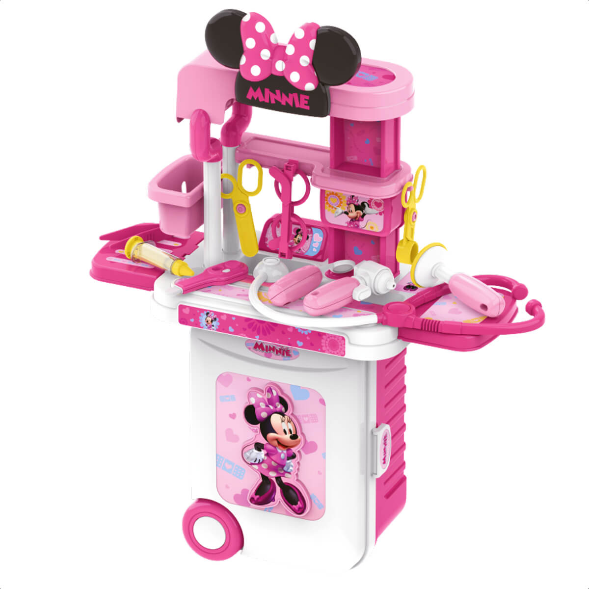 Maleta de Viagem Play Set 3 EM 1 Multikids Maleta: Minnie Médica