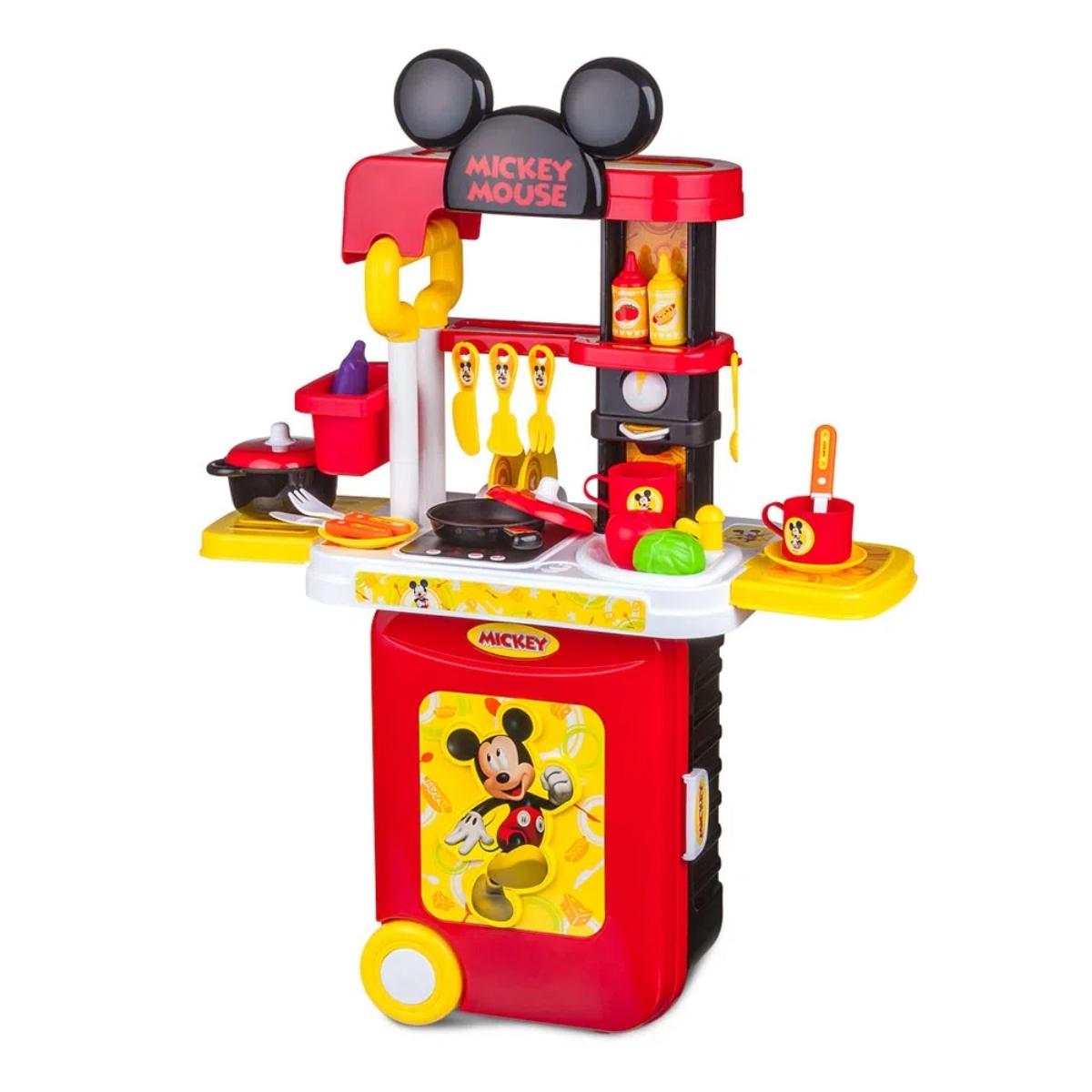 Maleta de Viagem Play Set 3 EM 1 Multikids Maleta: Mickey Cozinha