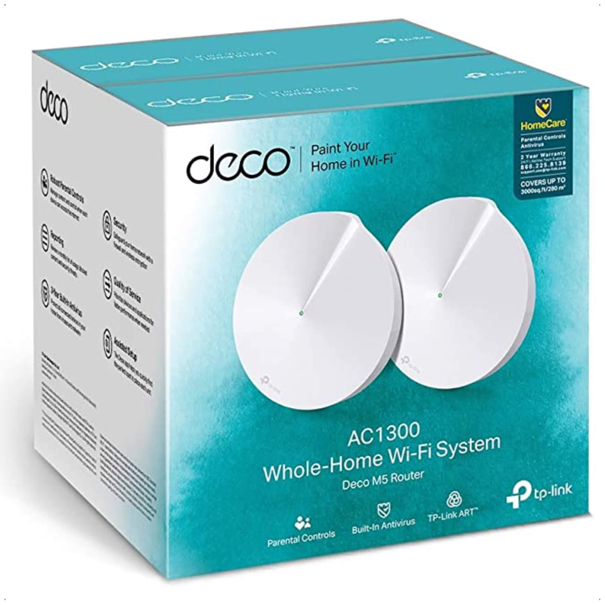 Roteador Deco Mesh M5 2 Uni. Wireless Ac1300 Interface 2 Ethernet 2,4GHZ 5GHz TP-Link - TPN0200