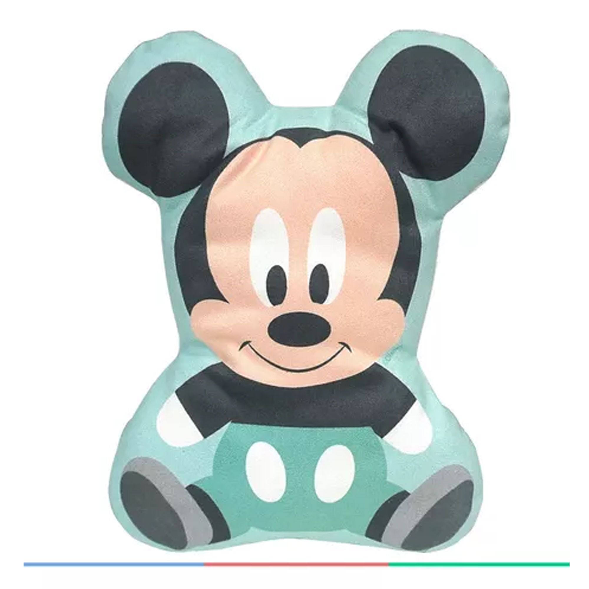 Almofada 2d Recém Nascido Bebe Infantil Macio Mickey Disney Azul Baby Go - 03721