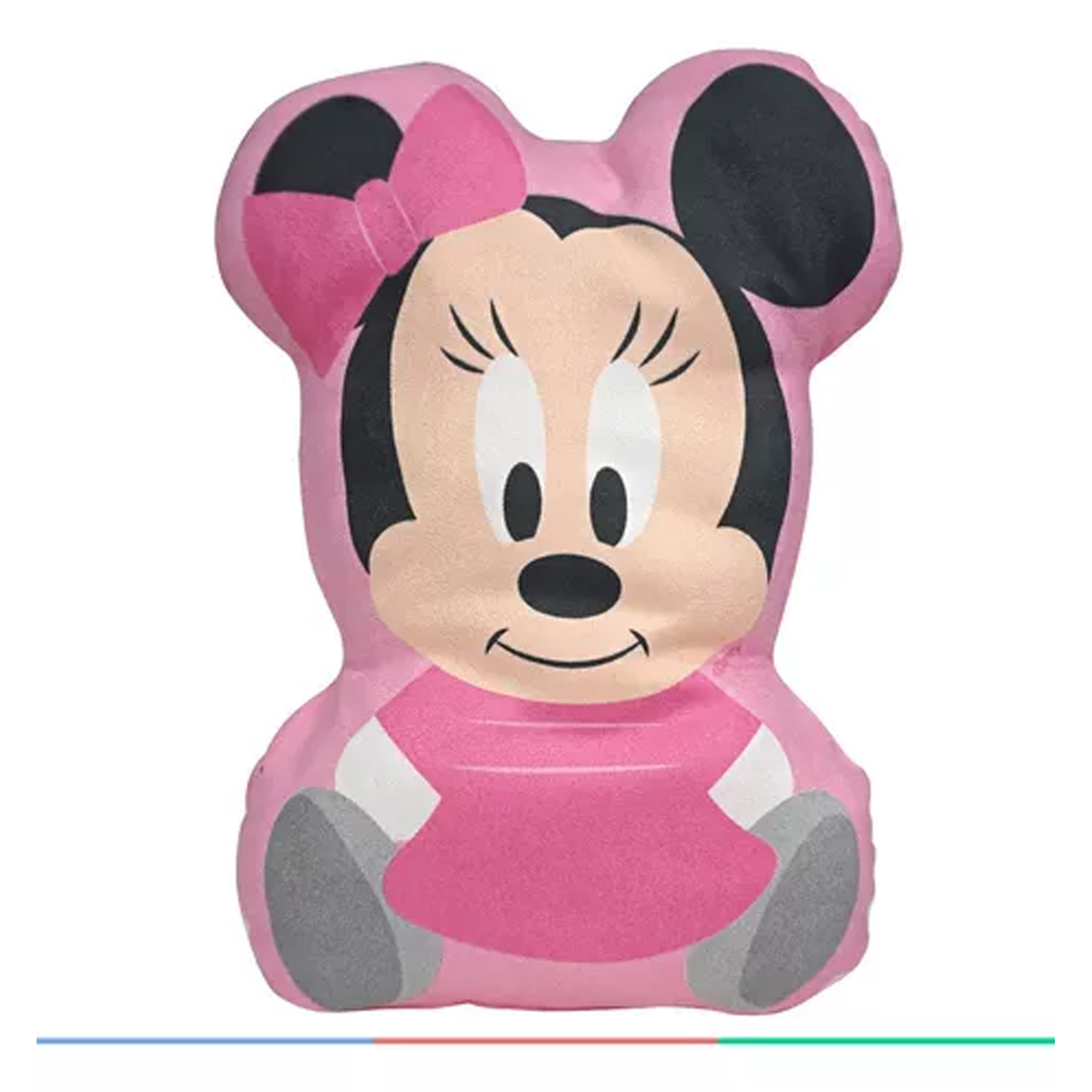 Almofada 2d Recém Nascido Bebe Infantil Macio Minnie Rosa Disney Baby Go - 03725