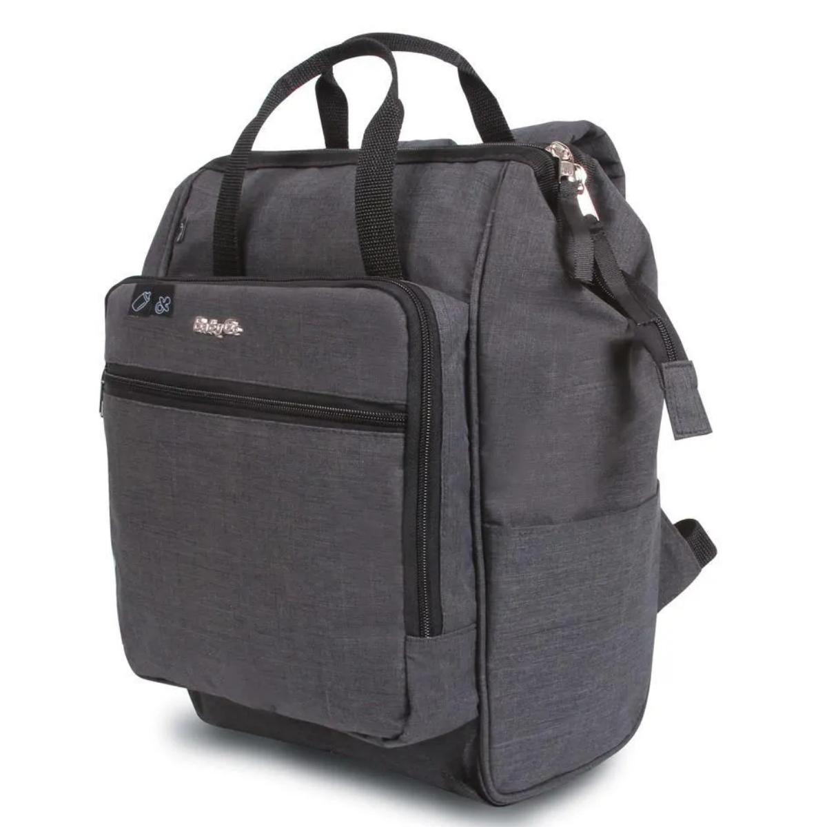 Mochila Maternidade Baby Bag Backpack Com Trocador Organização Divisórias Preto Baby Go - 00883