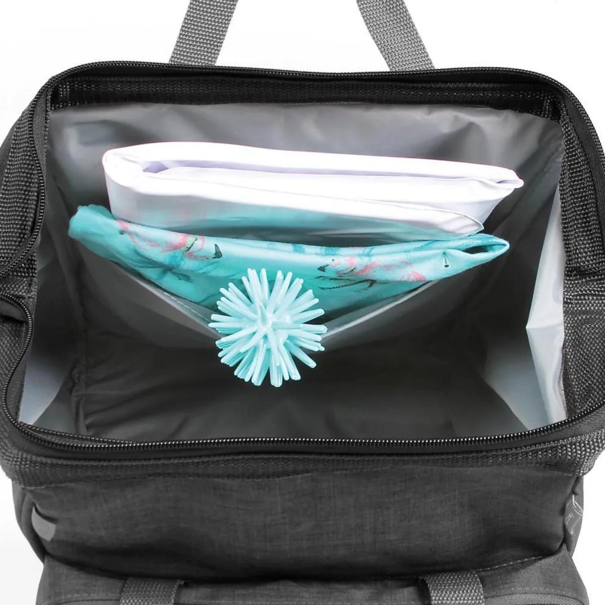 Mochila Maternidade Baby Bag Backpack Com Trocador Organização Divisórias Preto Baby Go - 00883