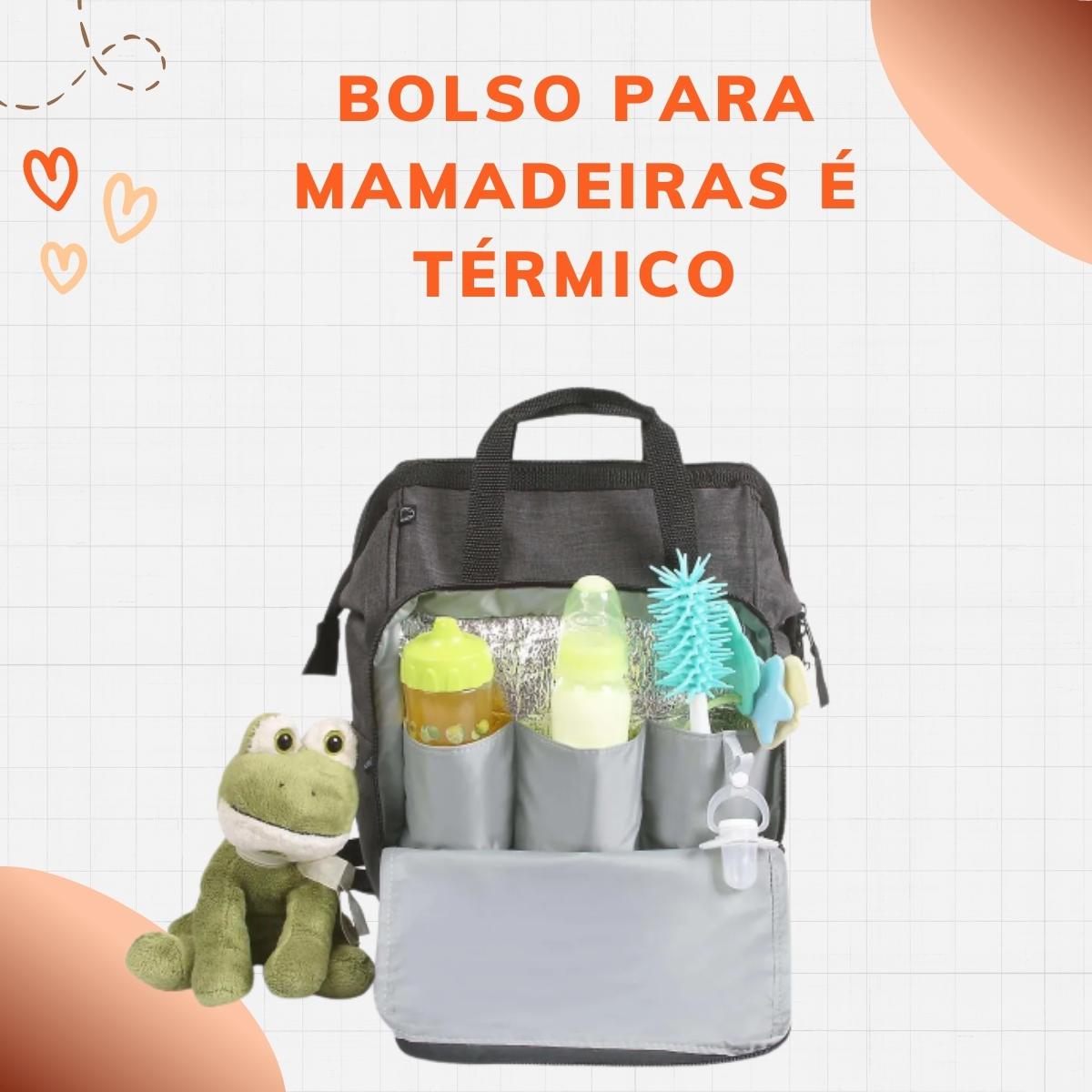 Mochila Maternidade Baby Bag Backpack Com Trocador Organização Divisórias Preto Baby Go - 00883