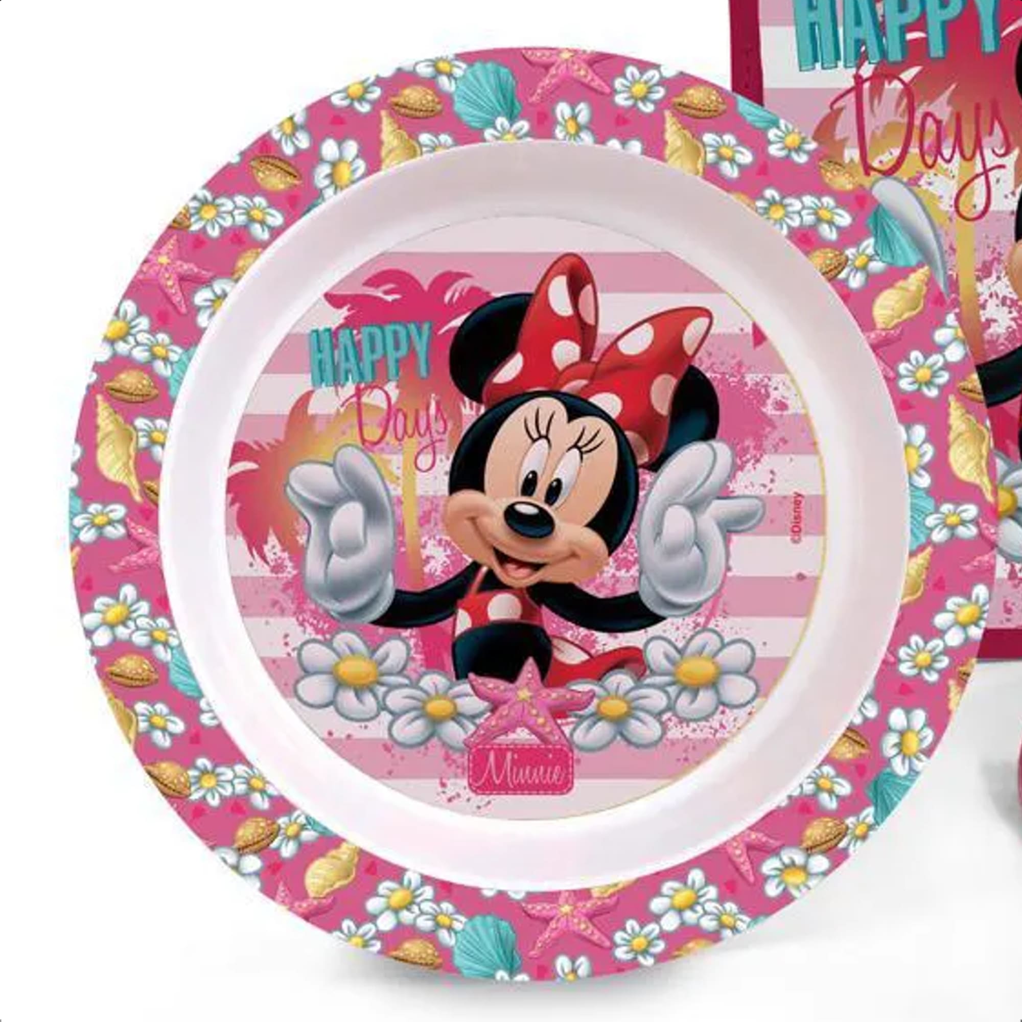Kit A Hora Da Papinha Minnie Com babador Porta Migalhas Resistente E Atóxico Baby Go - 01293