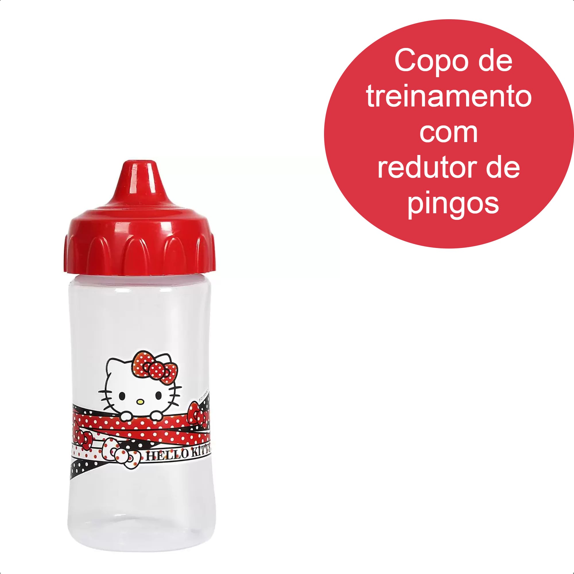 Kit A Hora Da Papinha Hello Kitty Babador Porta Migalhas Copo Redutor De Respingo Baby Go - 02600