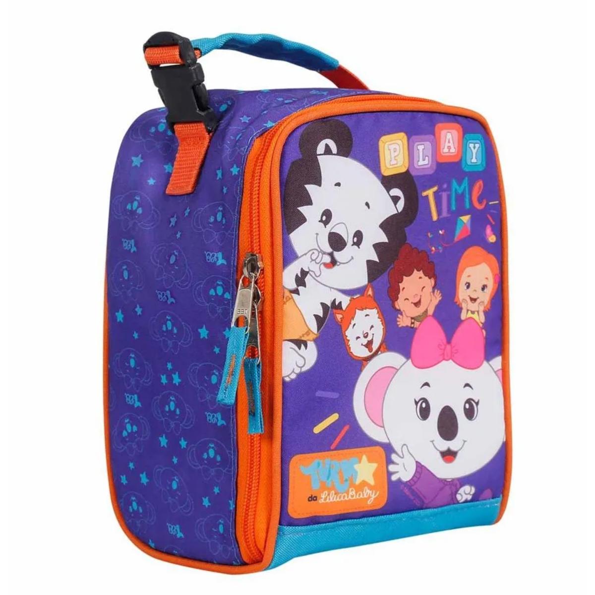 Lancheira Bolsa Térmica Decorada Com Divisórias Turma da Lilica Multiuso Baby Go - 03706