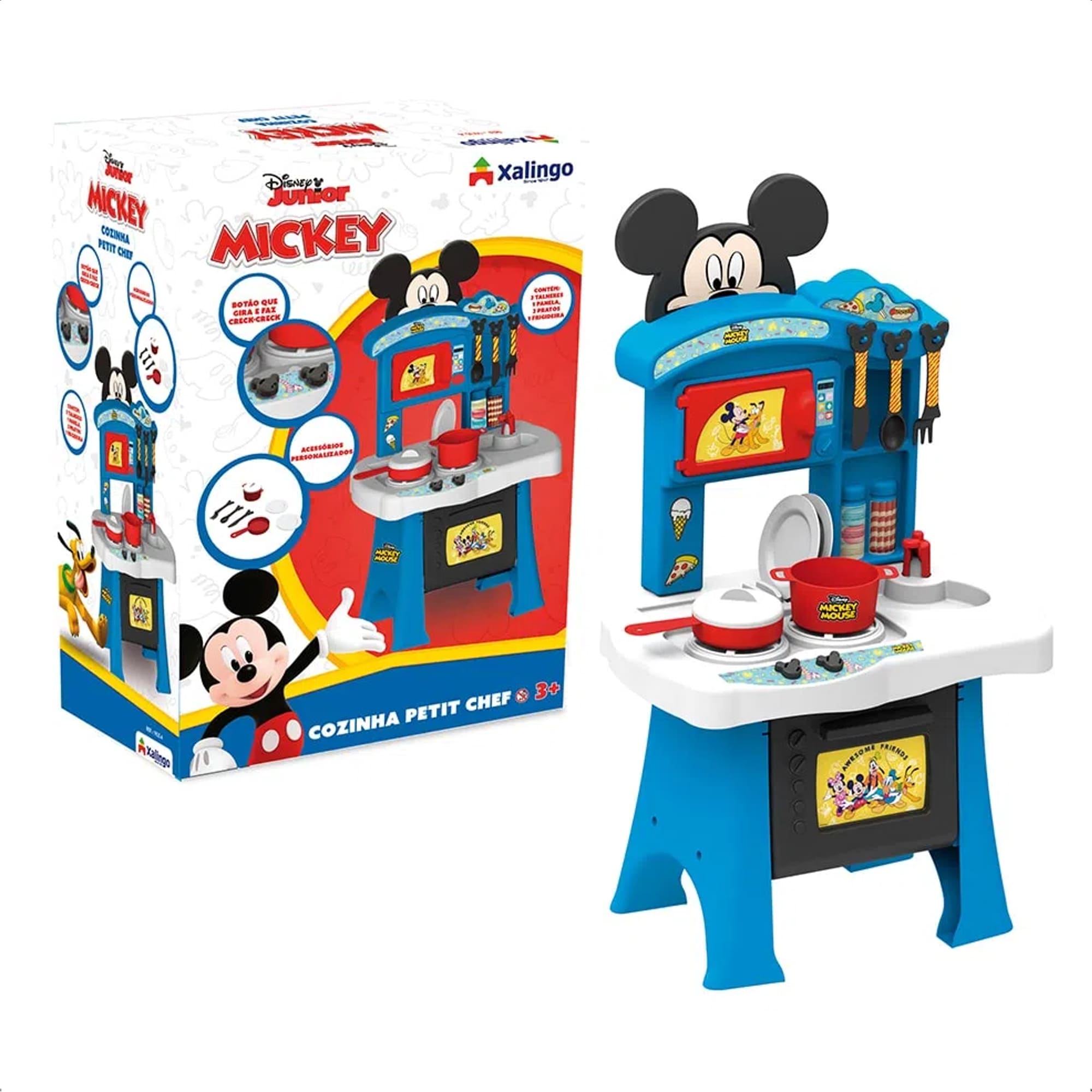 Cozinha Infantil Petit Chef Mickey Completa c/ Acessórios e Forninho Xalingo - 17287