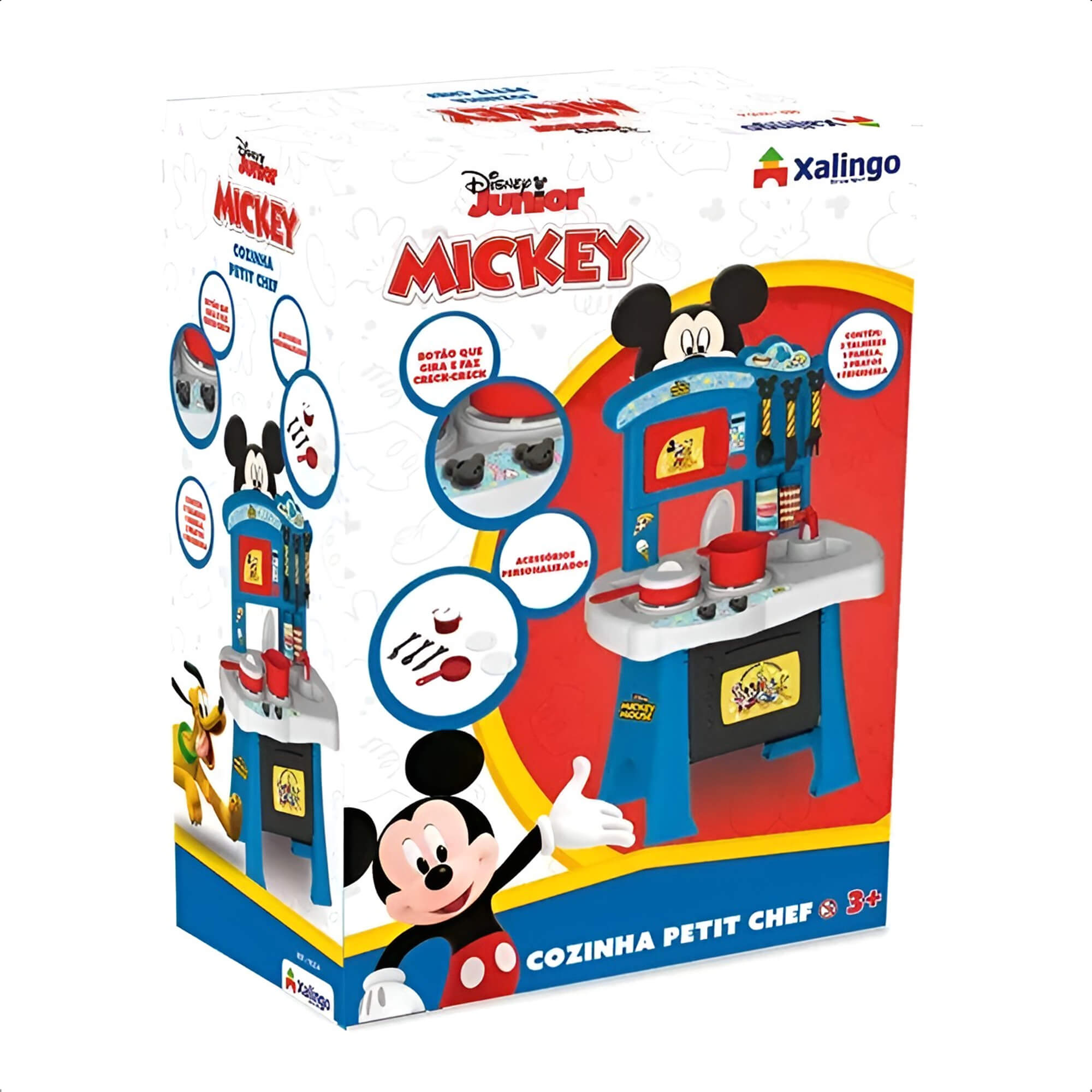 Cozinha Infantil Petit Chef Mickey Completa c/ Acessórios e Forninho Xalingo - 17287