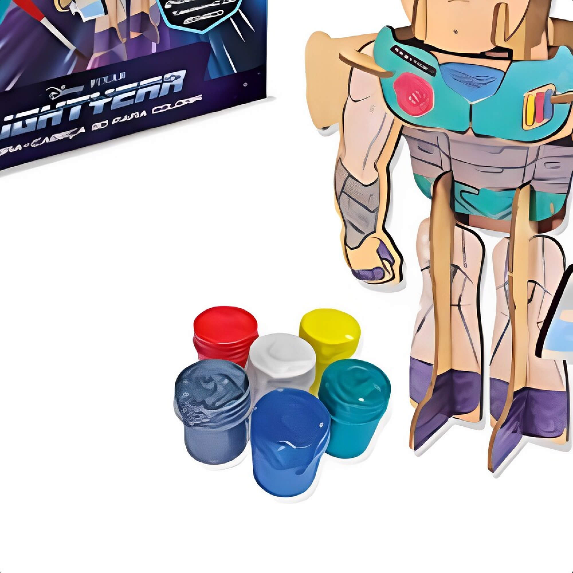 Quebra-Cabeça 3D Buzz Lightyear P/ Colorir 19 Peças De Madeira Brinquedo Educativo Xalingo 55210